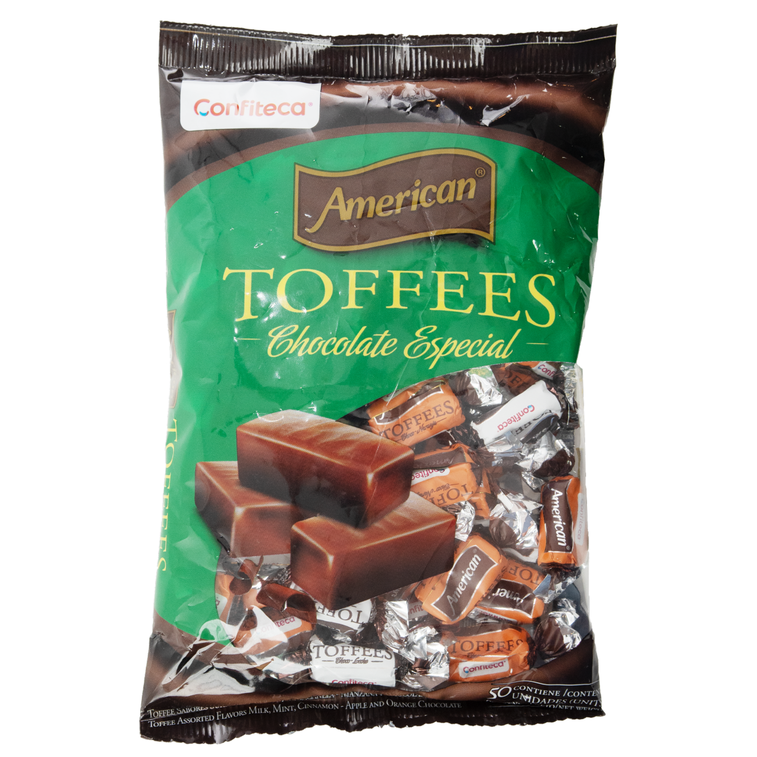 Caramelos Toffee Chocolate Especial Confiteca AMERICAN 50 x 35G
