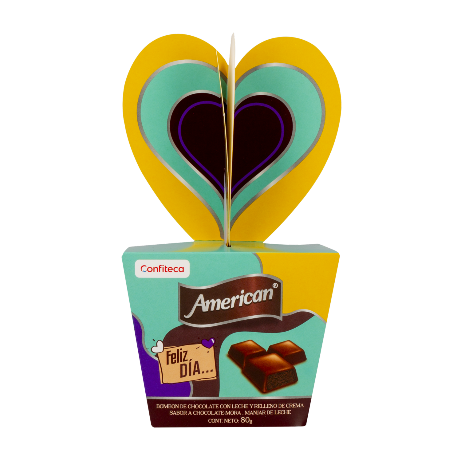 Chocolate Caja Diseño Feliz Dia AMERICAN 80 G