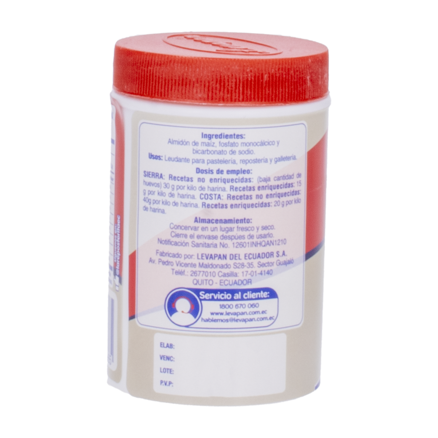 Polvo De Hornear Doble Acción LEVAPAN 100 G