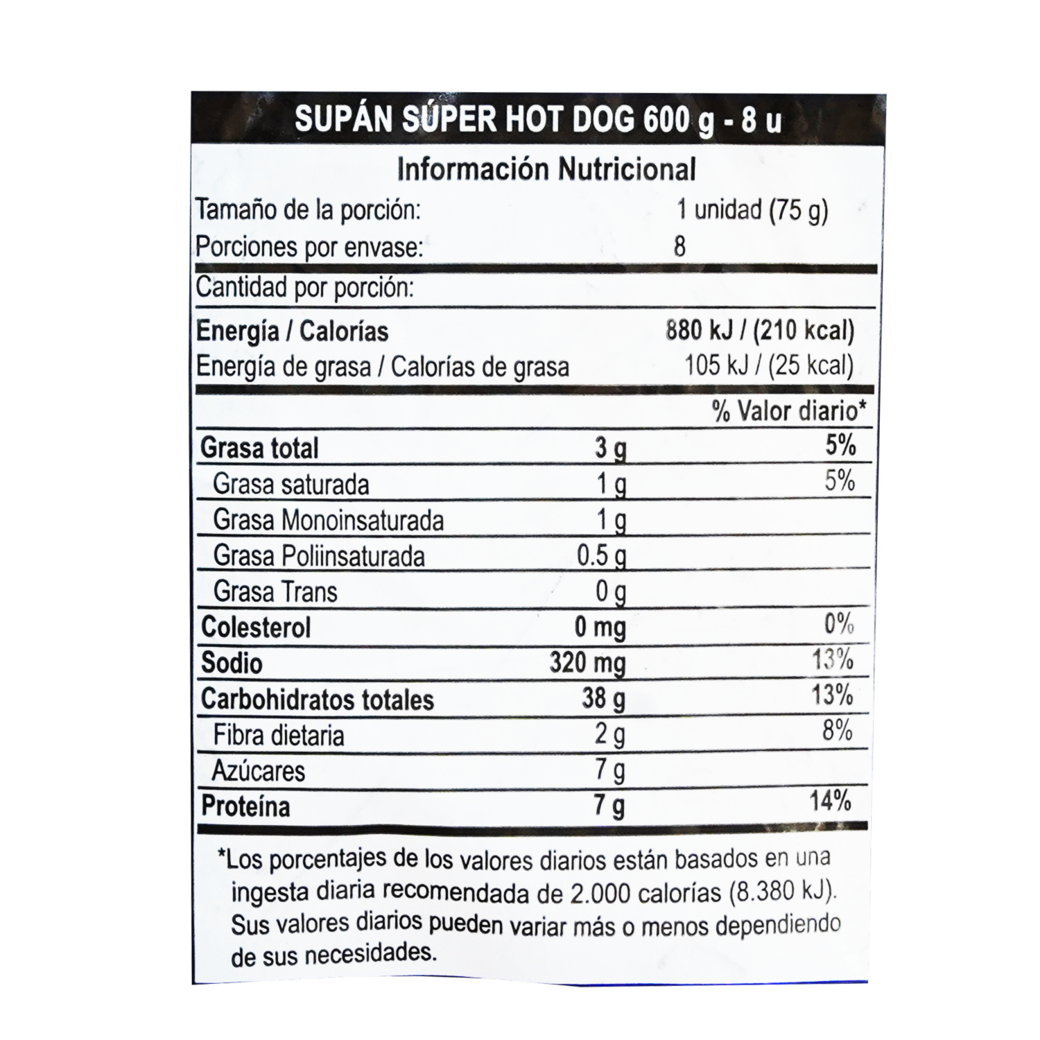 Pan Largo Largo Gigante SUPÁN 600 G