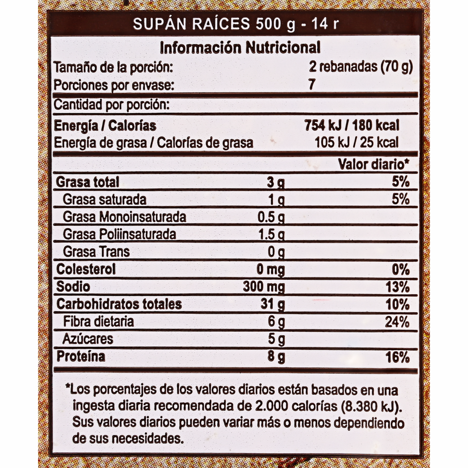 Pan De Chía Y Quinua SUPÁN 500 G