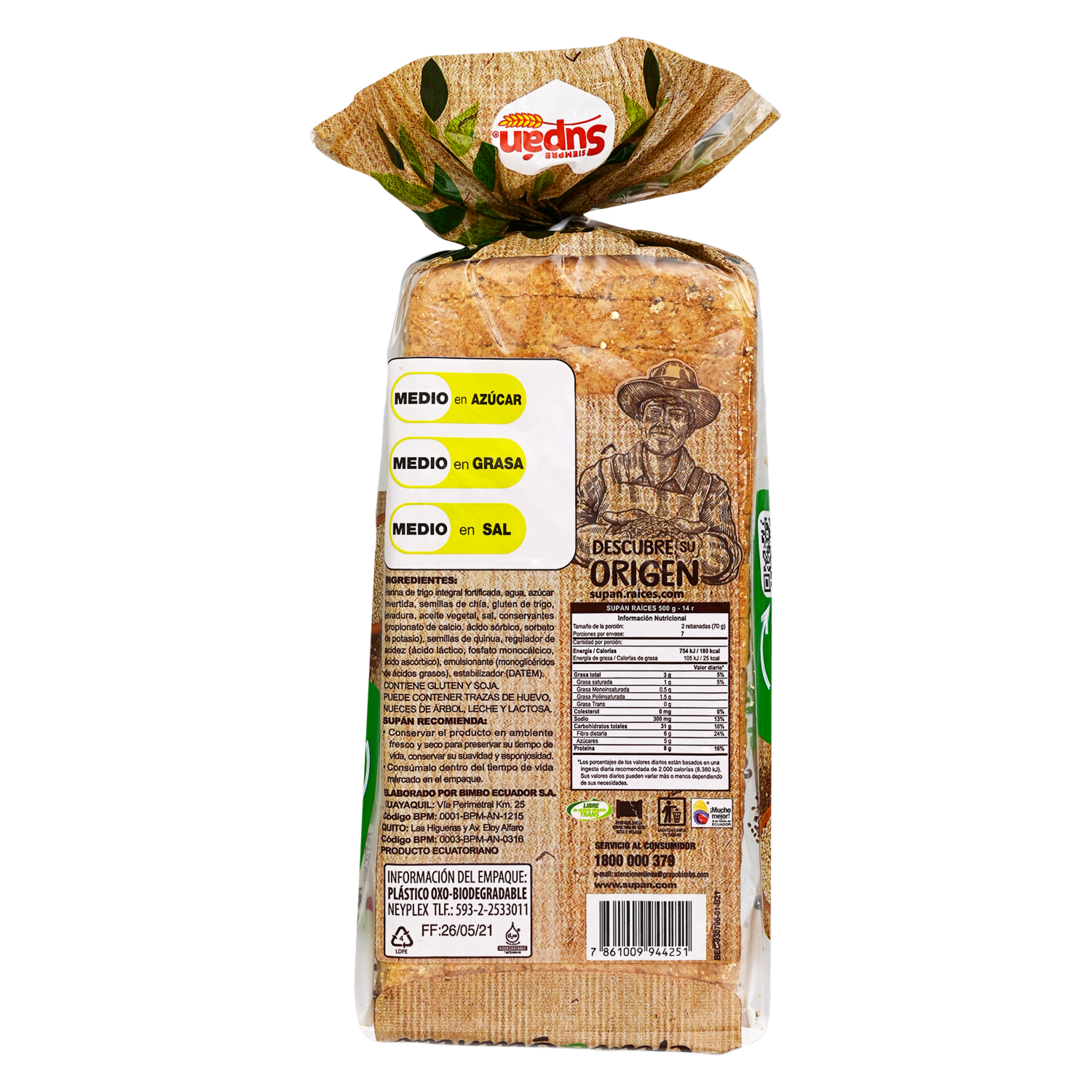 Pan De Chía Y Quinua SUPÁN 500 G