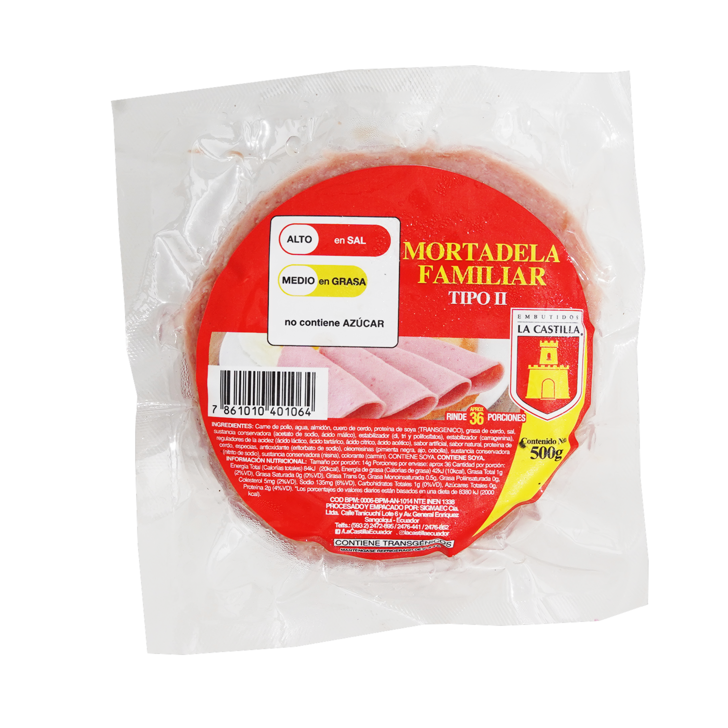 Mortadela Familiar LA CASTILLA 500 G