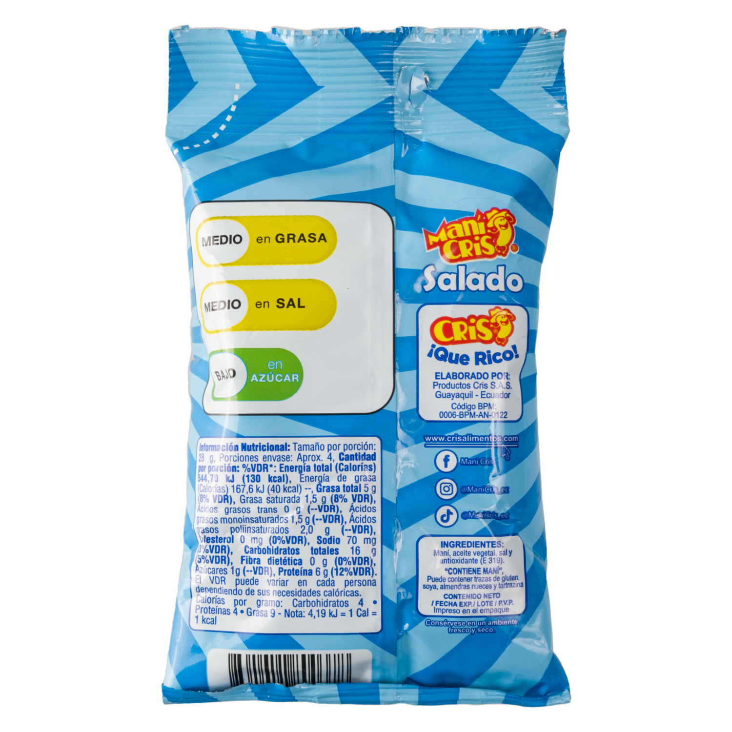 Maní Salado MANÍ CRIS 100 g