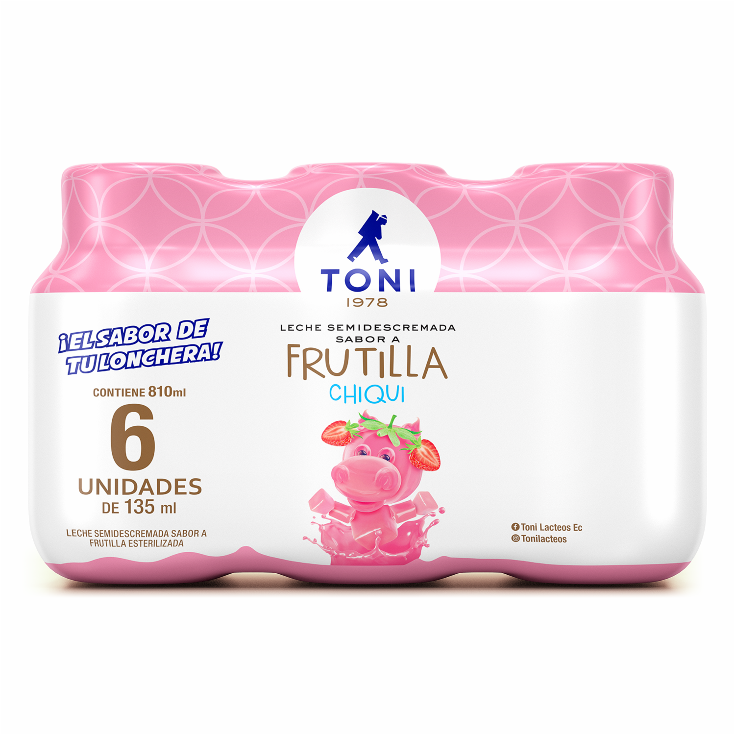 Leche Saborizada Frutilla TONI 6 X 135 Ml