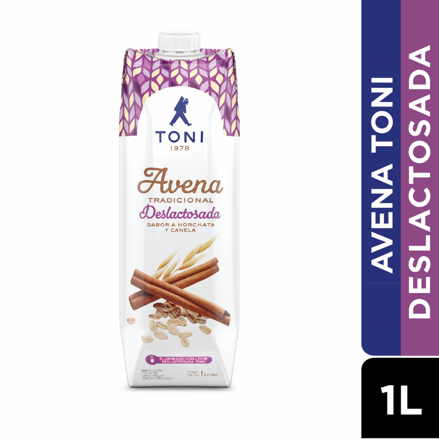 Bebida De Avena Deslactosada Con Horcahata Y Canela TONI 1L