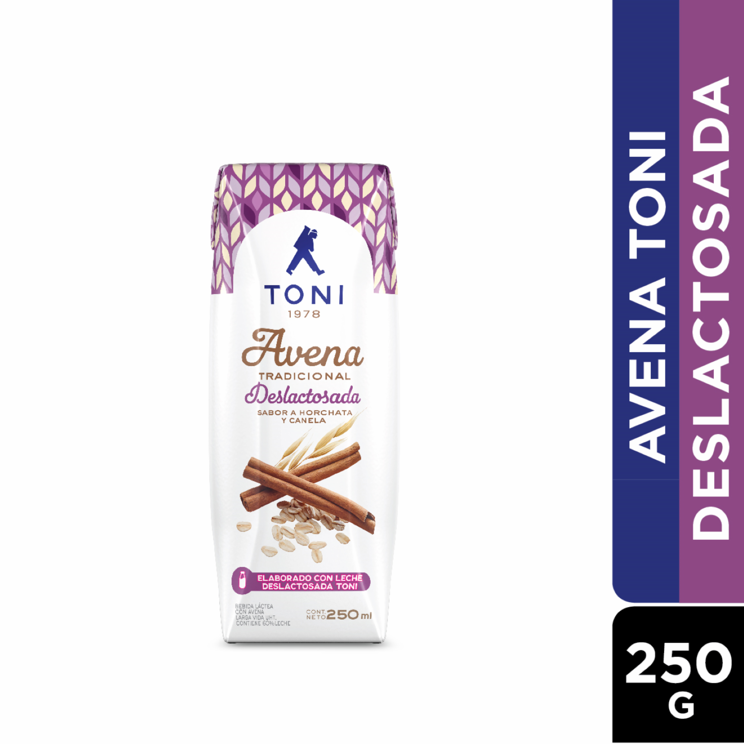 Bebida De Avena Deslactosada Con Horcahata Y Canela TONI 250 Ml