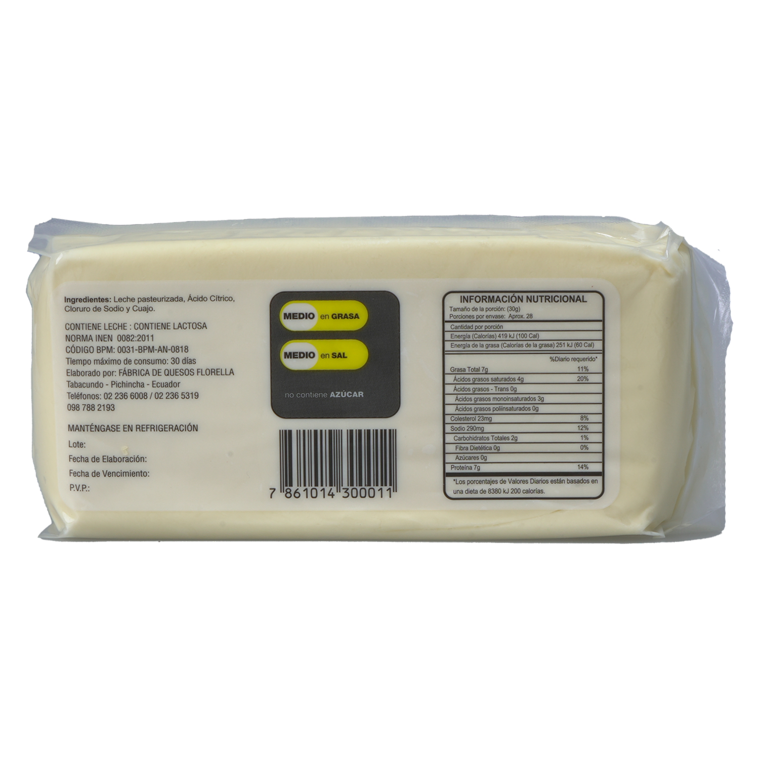 Queso Mozzarella FLORELLA 850 G