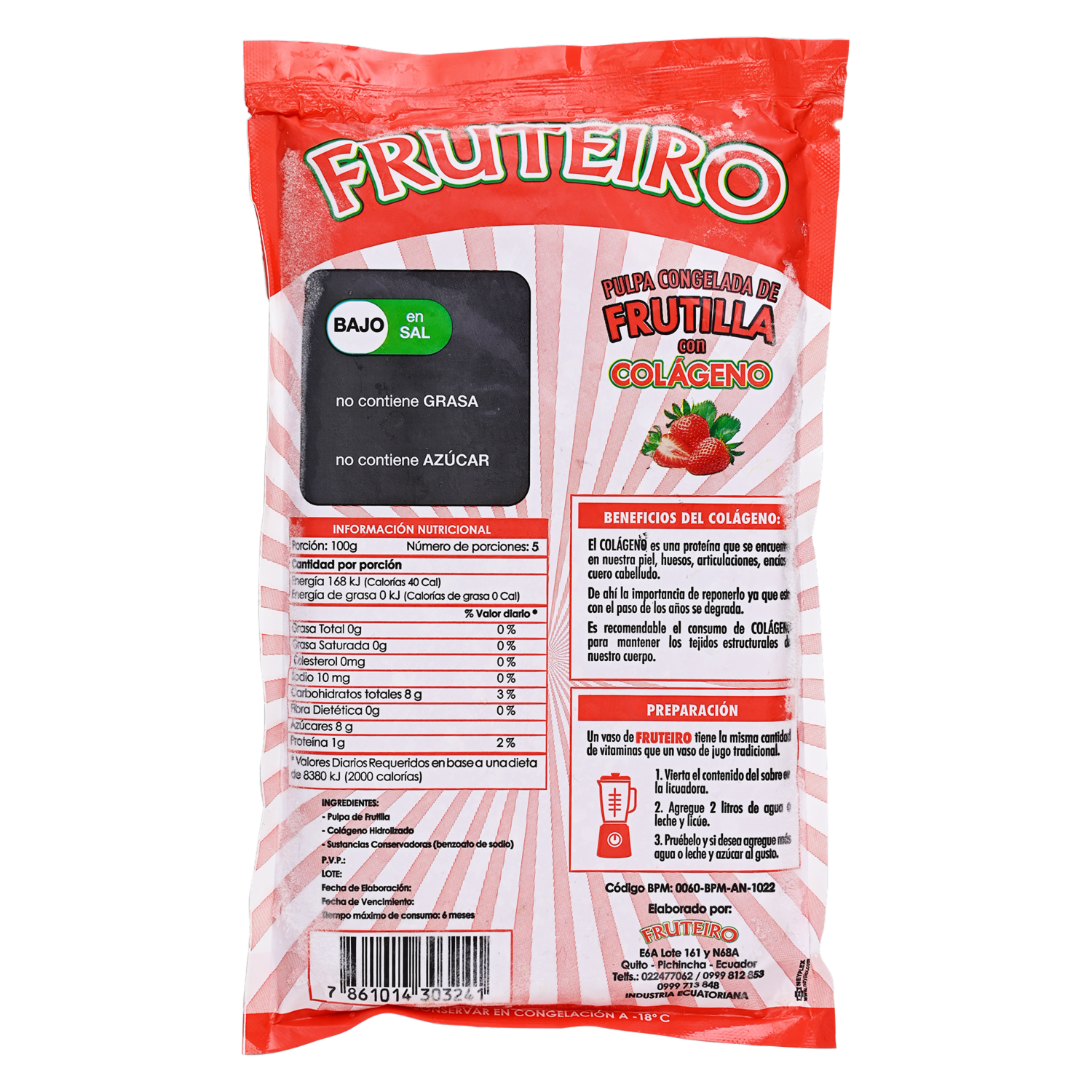 Pulpa De Frutilla FRUTEIRO 500g