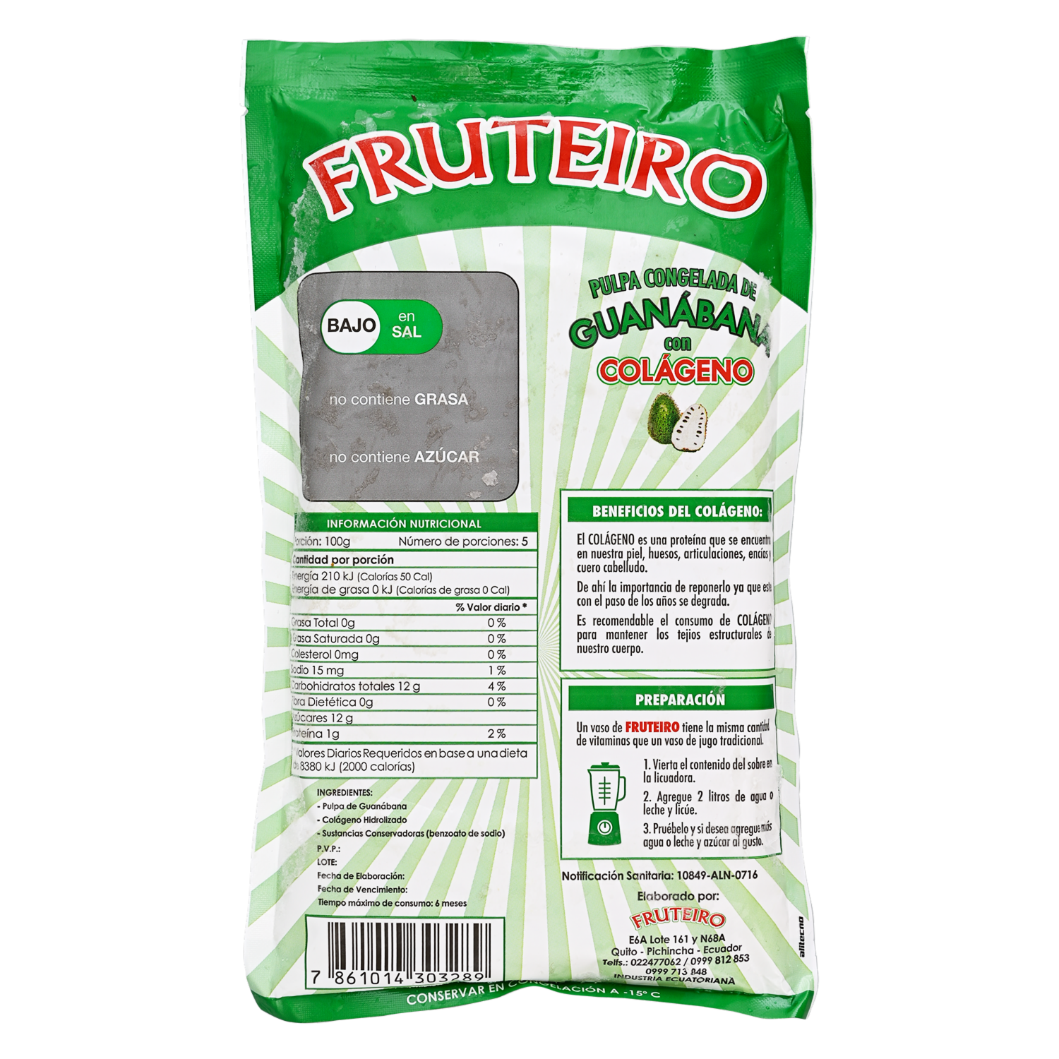 Pulpa De Guanábana FRUTEIRO 500 G