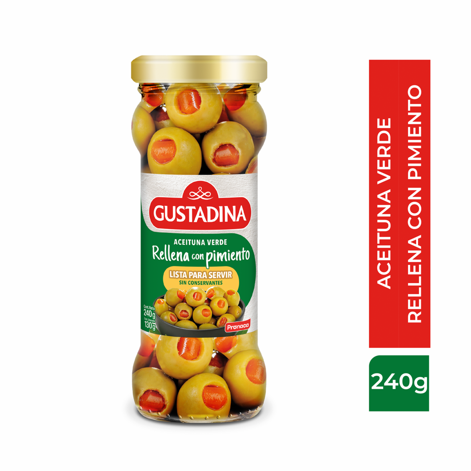 Aceitunas Rellena Con Pimiento GUSTADINA 240 G