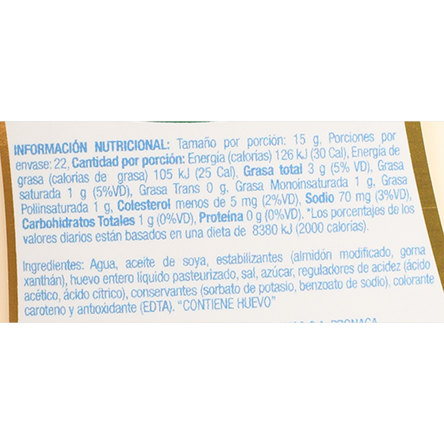 Mayonesa 70% Menos Grasa GUSTADINA 330 G