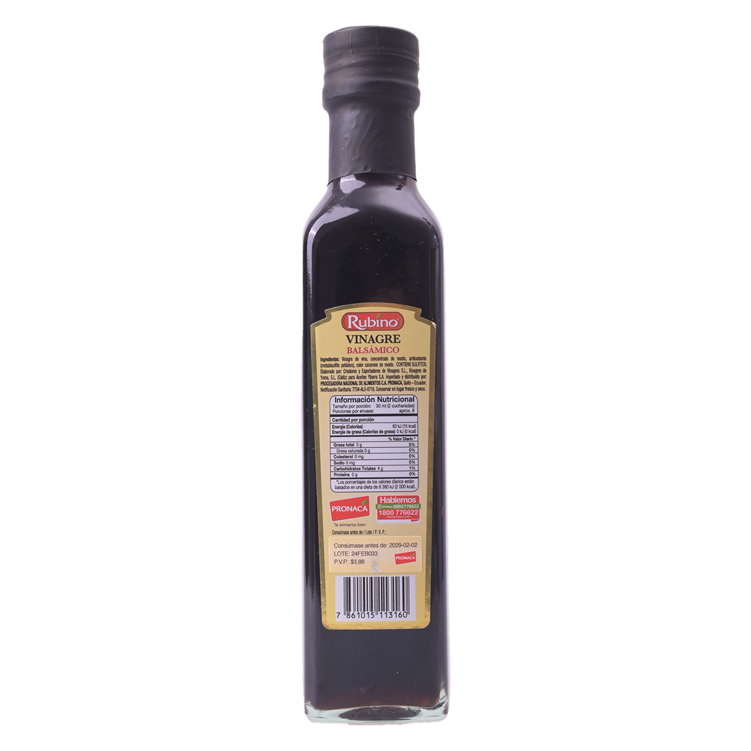 Vinagre Balsámico RUBINO 250 Ml