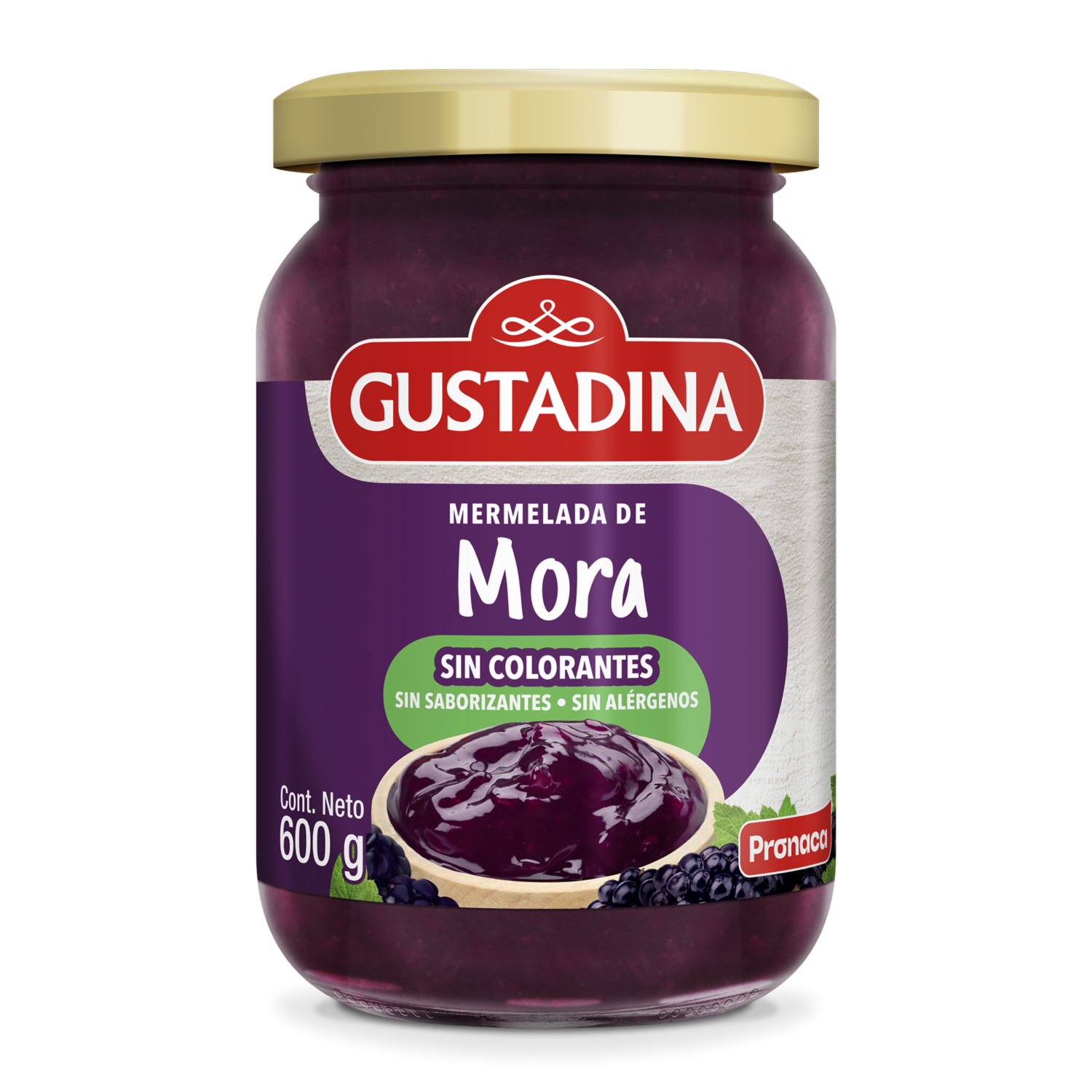 Mermelada De Mora Sin Alergenos GUSTADINA 600 G