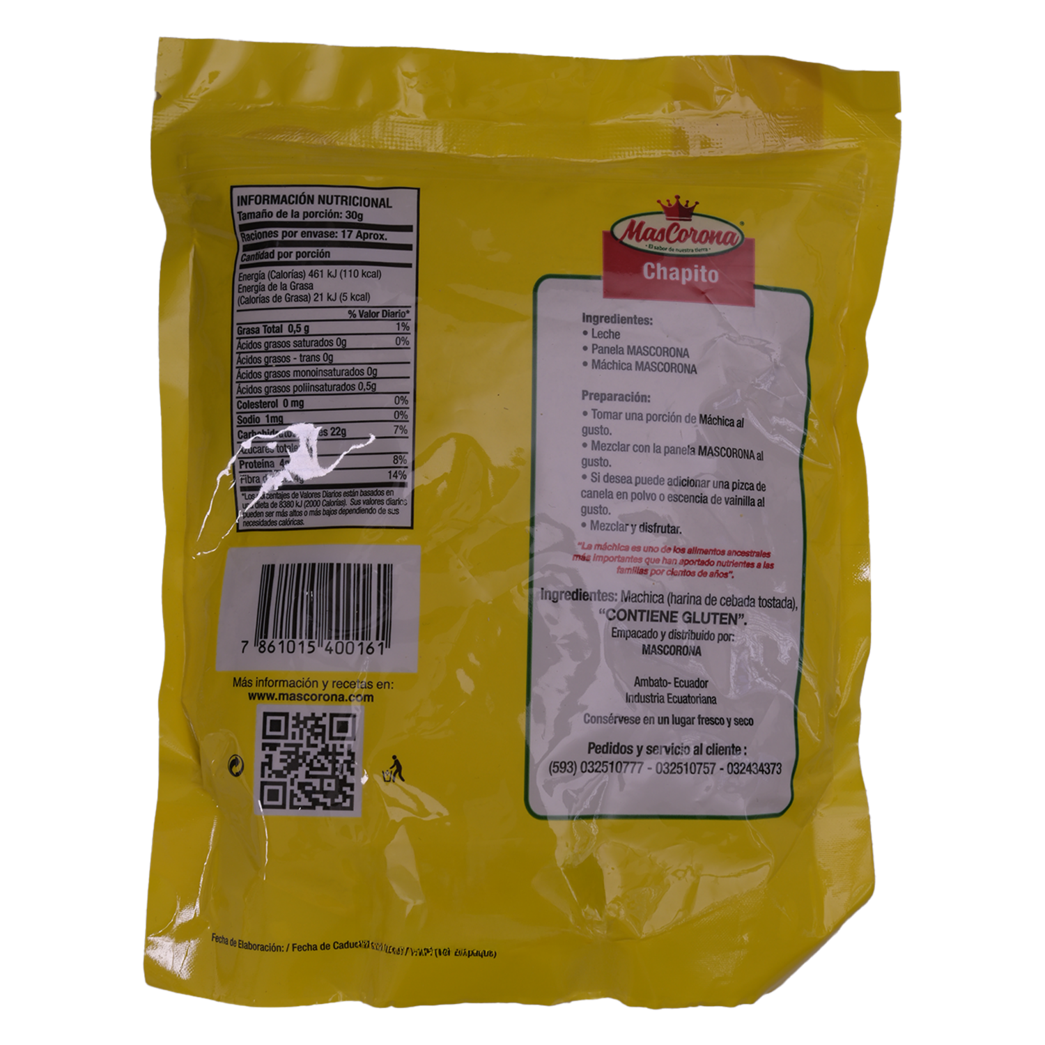 Máchica Orgánica MASCORONA 500 G