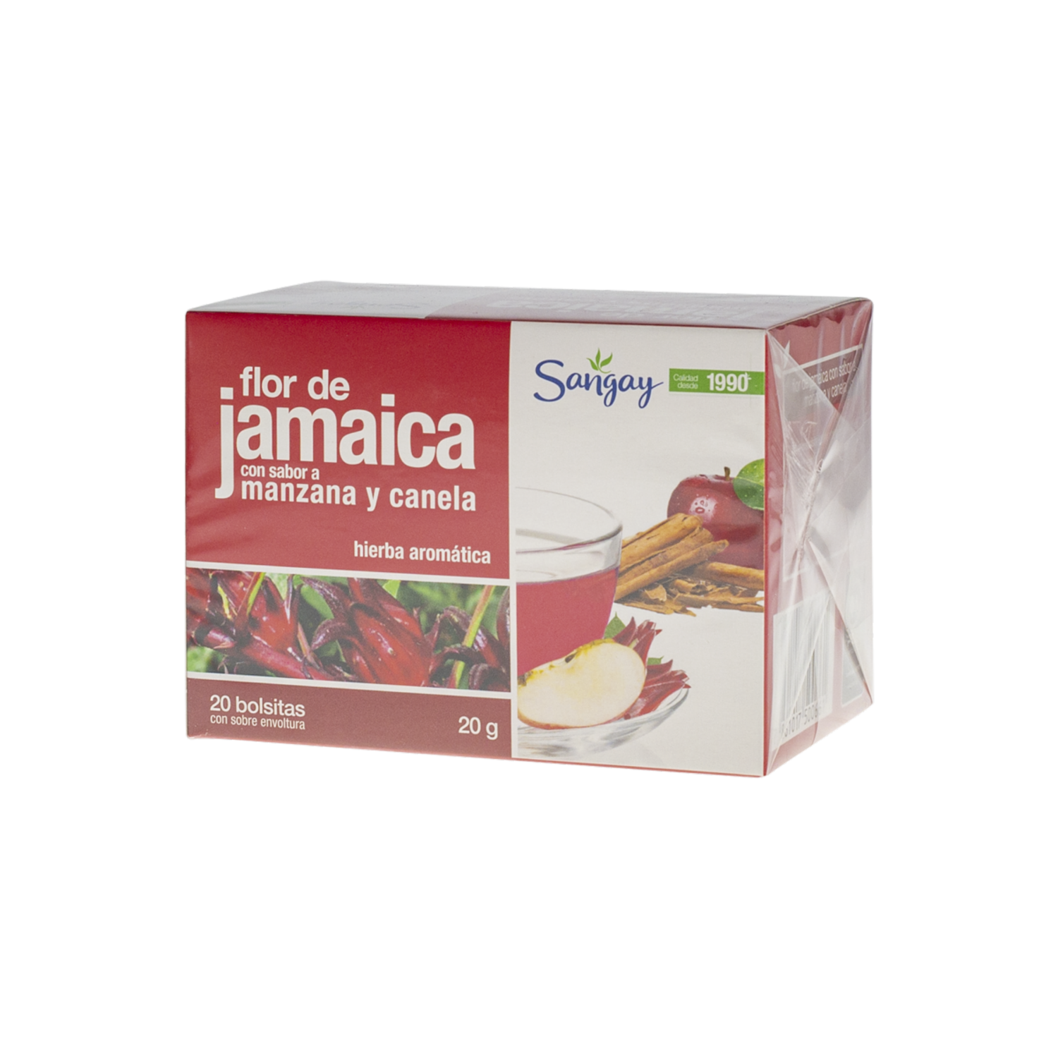 Té Flor De Jamaica Manzana Y Canela SANGAY 20 X 1 G