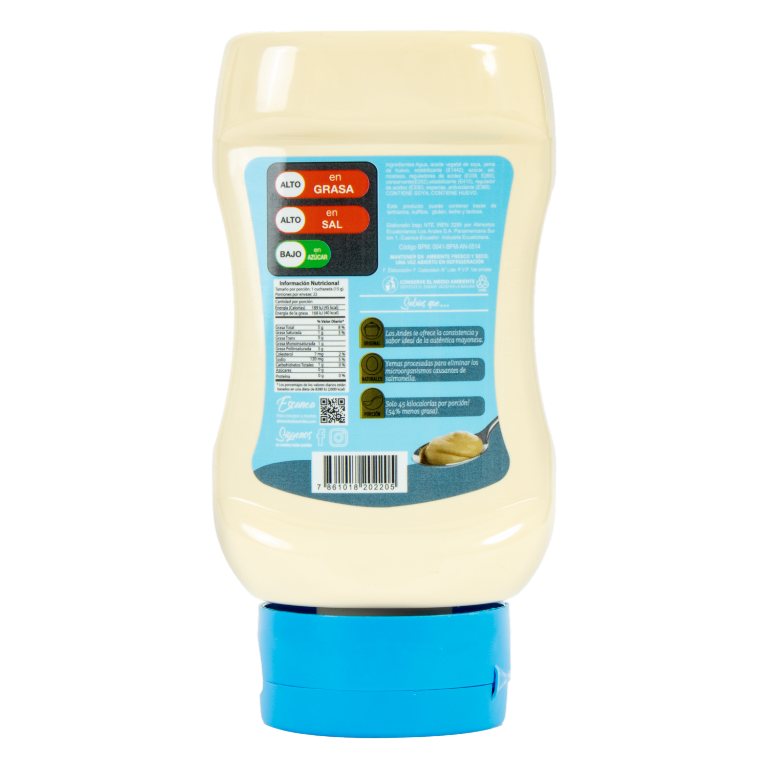 Mayonesa Natural LOS ANDES 330 G