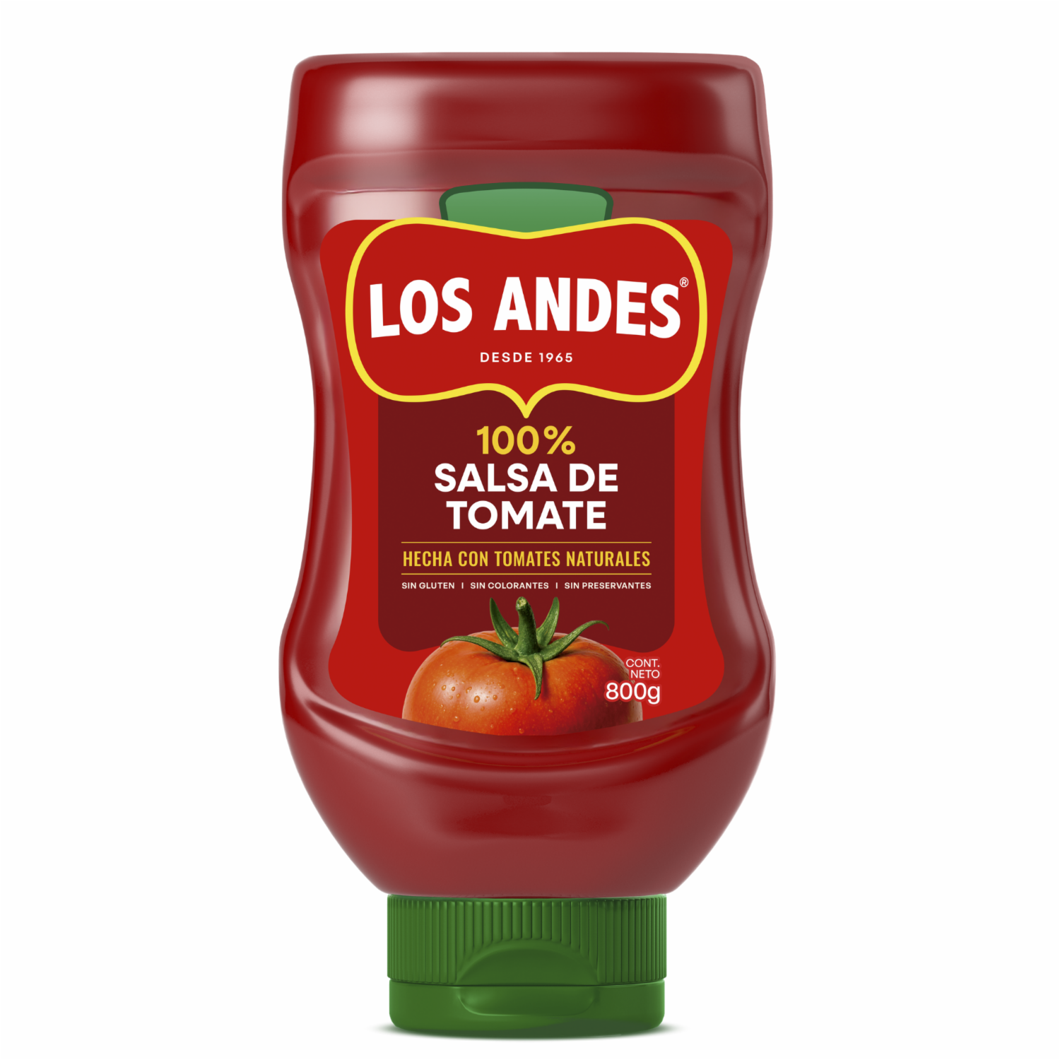 Salsa De Tomate Sin Gluten LOS ANDES Squeeze 800 G