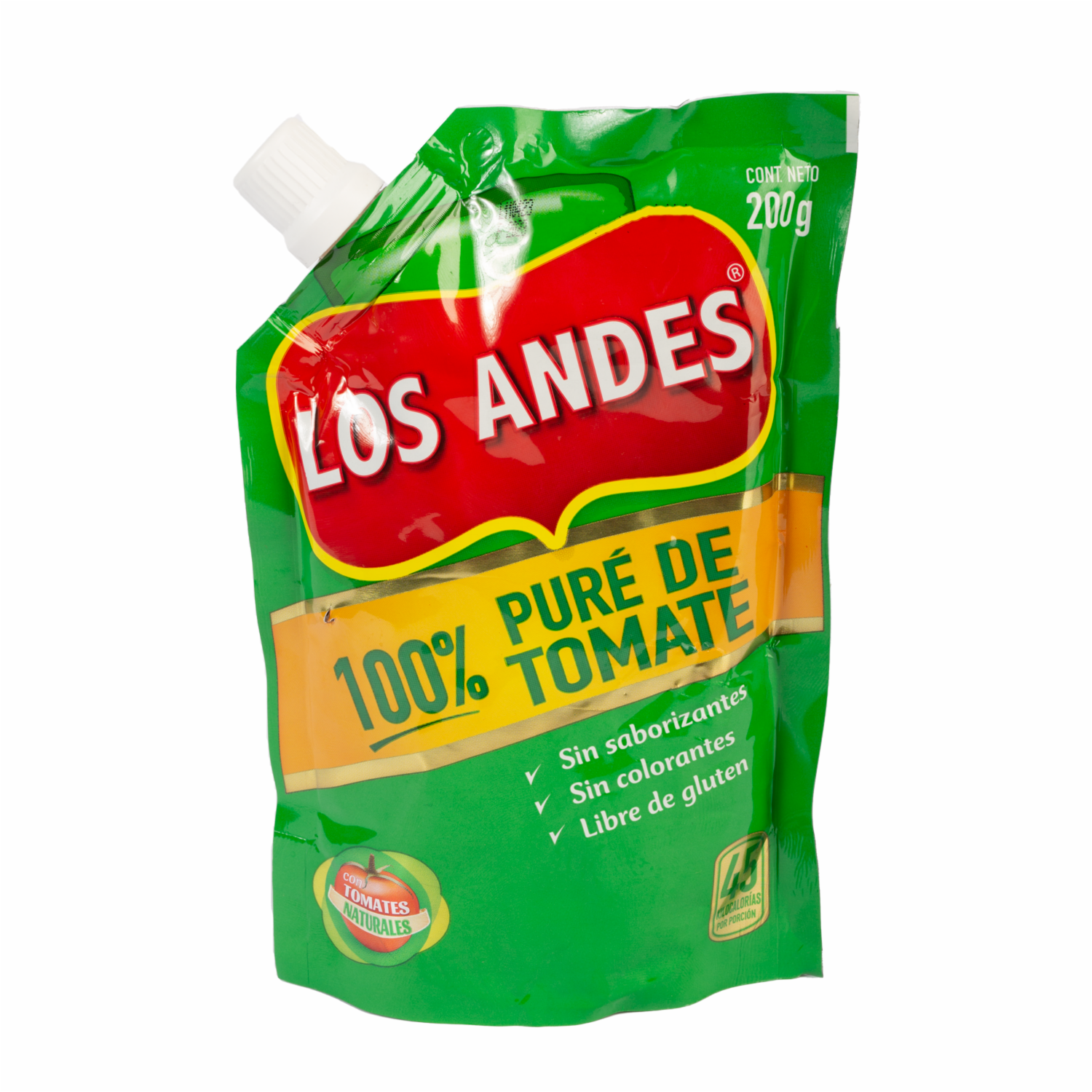 Pure De Tomate Sin Preservantes LOS ANDES 200 G
