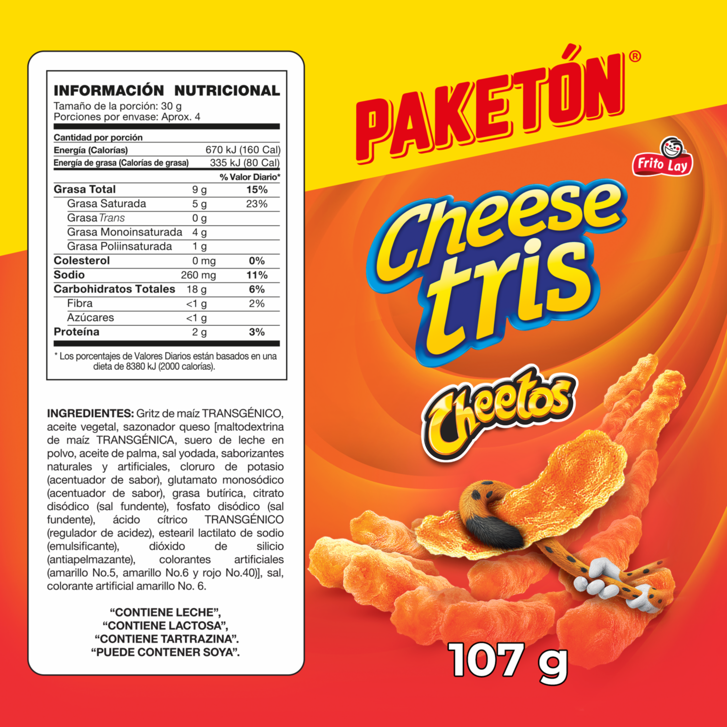 Bocaditos De Maíz Sabor A Queso CHEESE TRIS 107 G