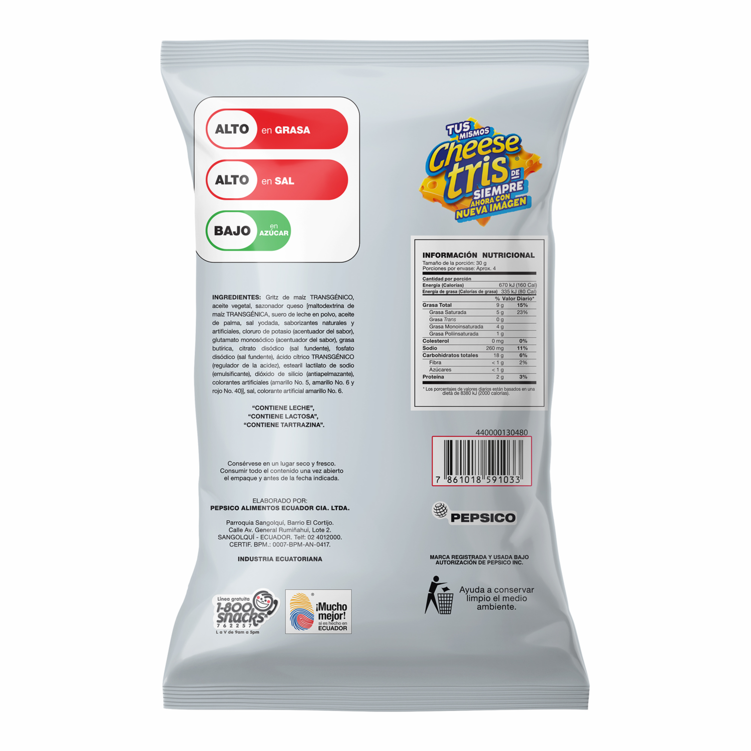 Bocaditos De Maíz Sabor A Queso CHEESE TRIS 107 G
