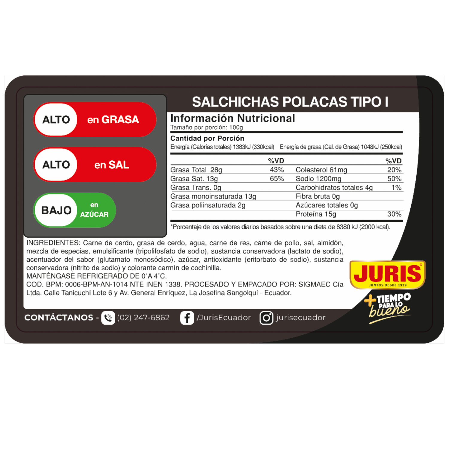 Salchichas Polaca JURIS 400 G