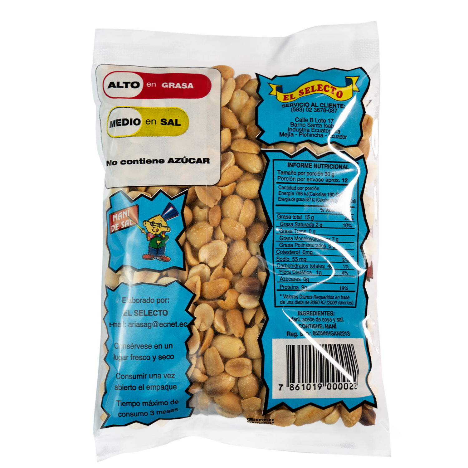 Maní De al Fruto Seco EL SELECTO 200 G
