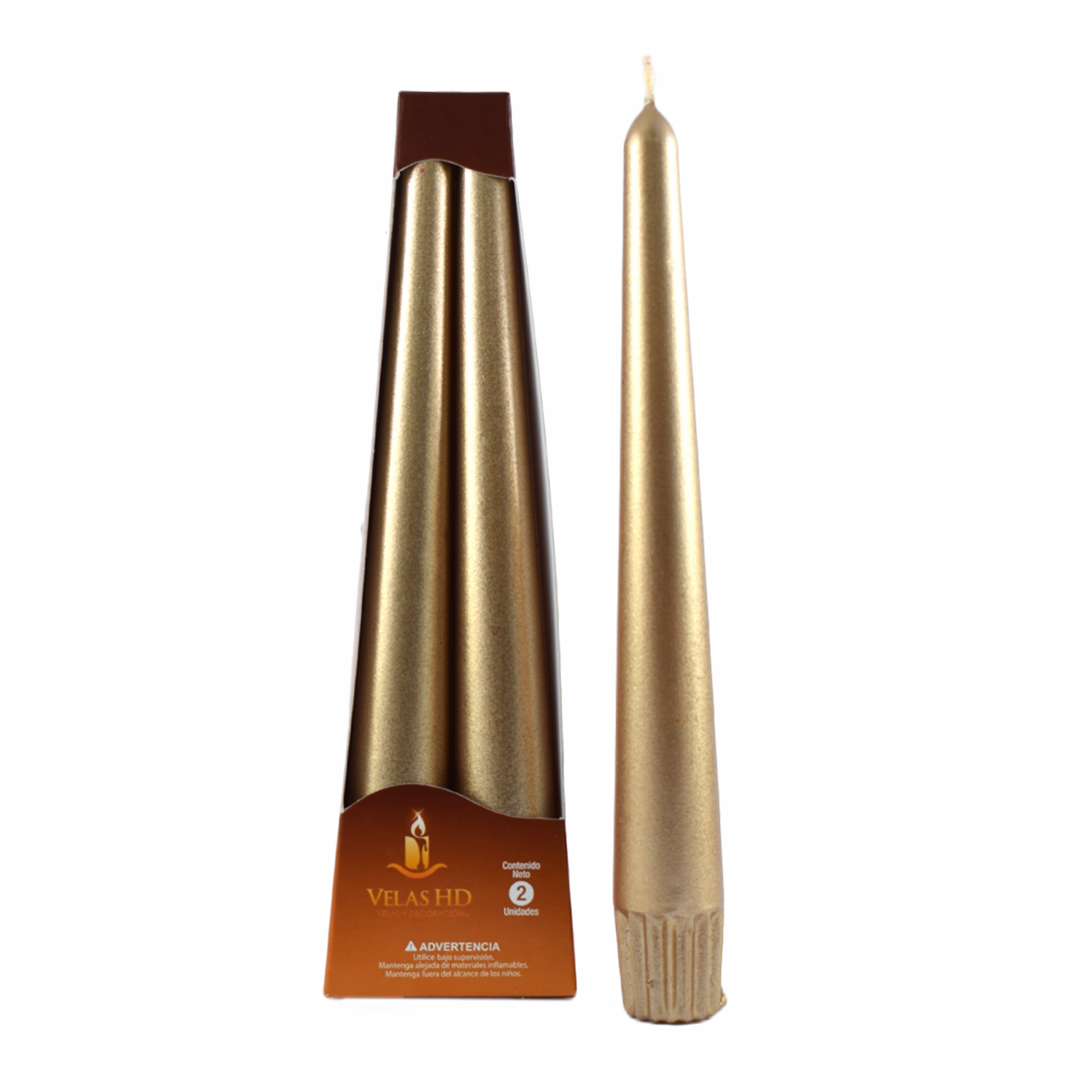Cónica Juego x2 Dorado LAVEL 2 Cm X 20 Cm