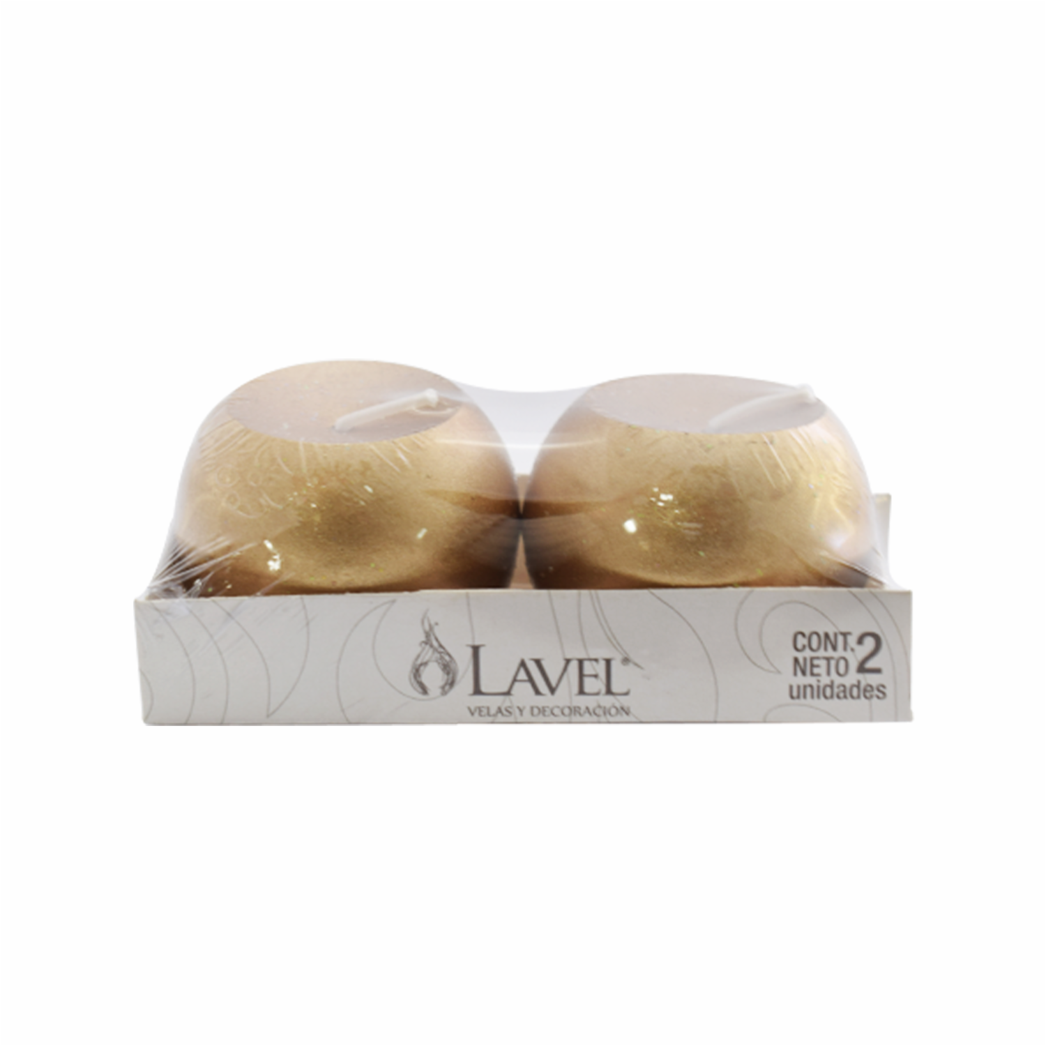 Set Bolas 200 X 2 Lac Dorado LAVEL 11 X 6 Cm