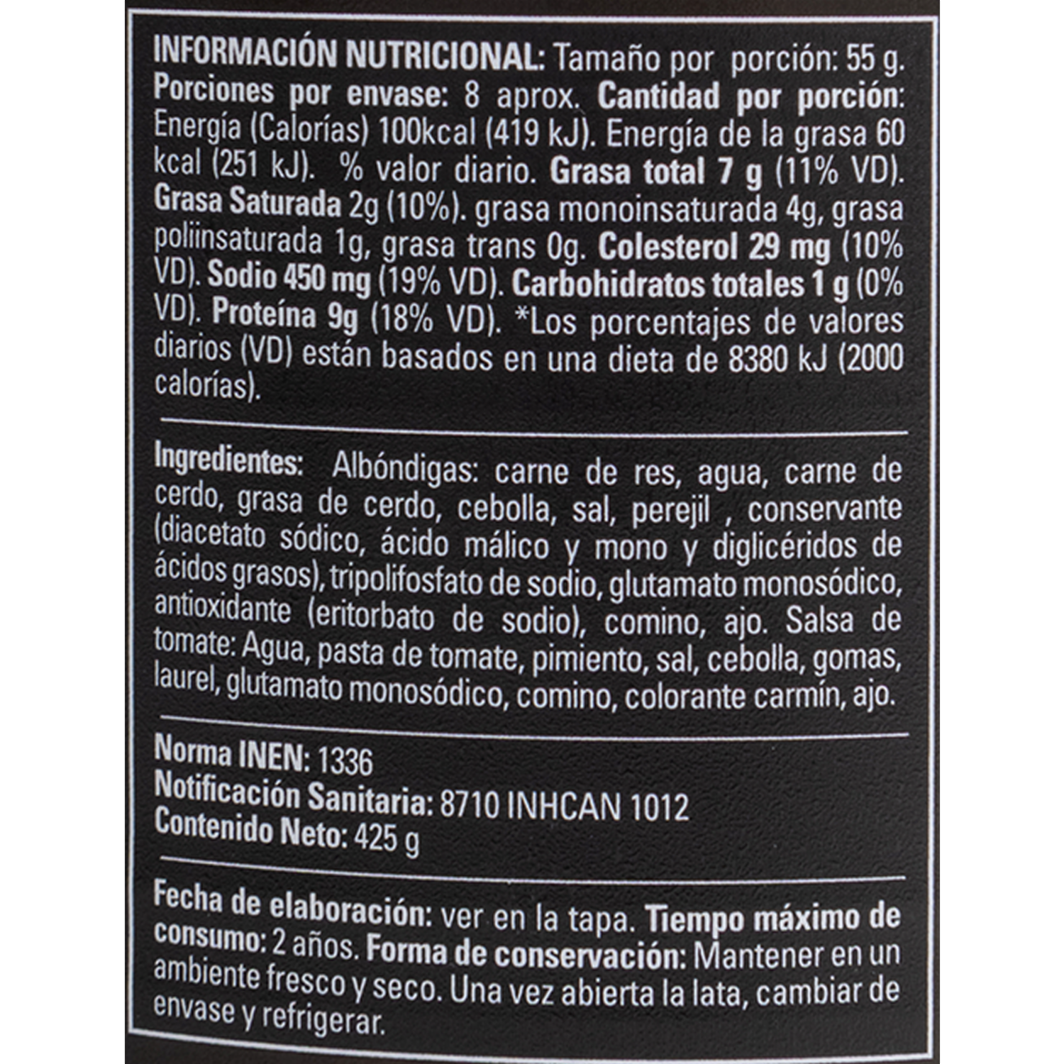 Albóndigas Empacada LA EUROPEA 425 G