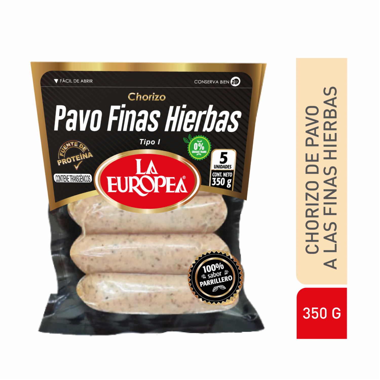 Chorizo Pavo Finas Hierbas LA EUROPEA 350 G