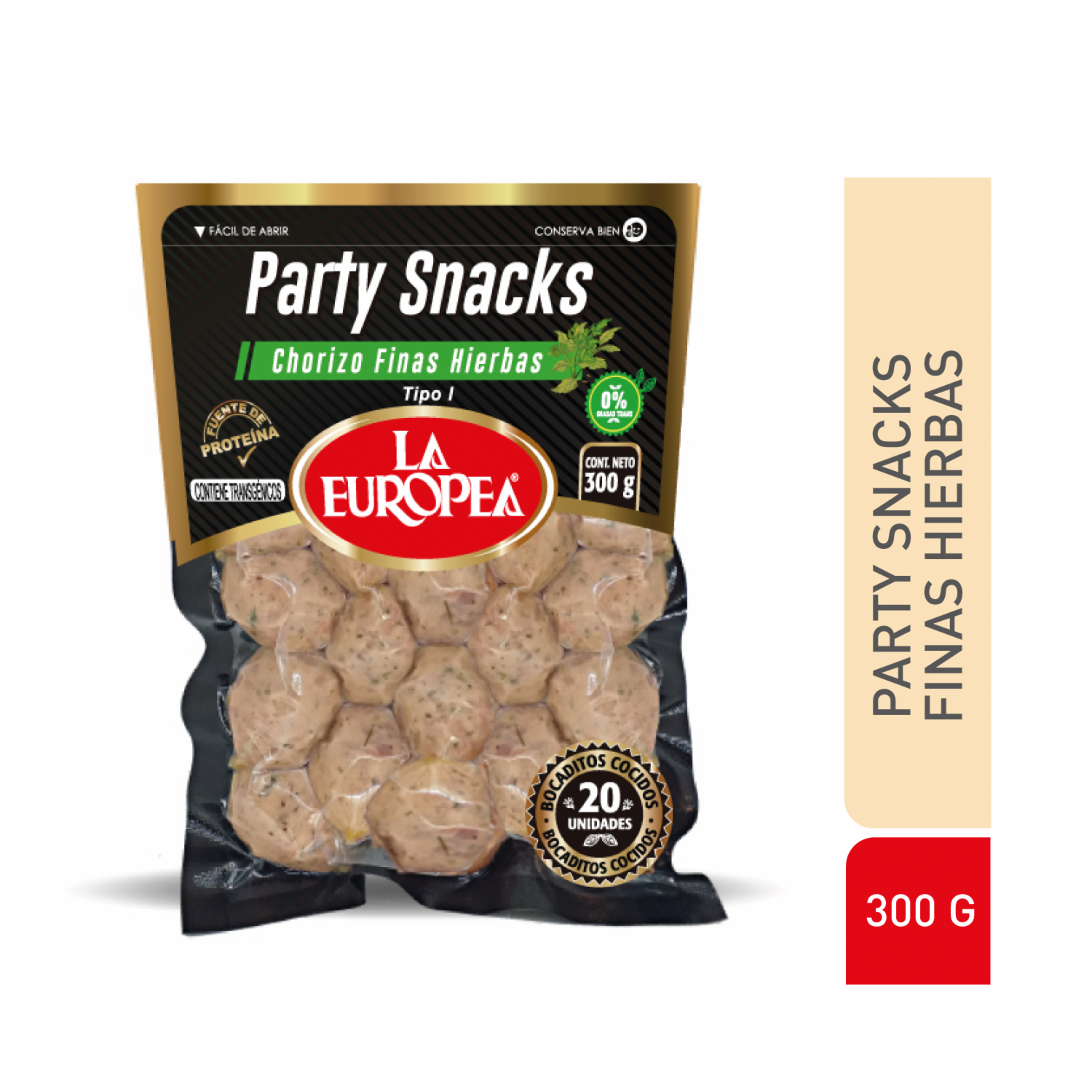 Chorizo Finas Hierbas Party Snacks LA EUROPEA 300G