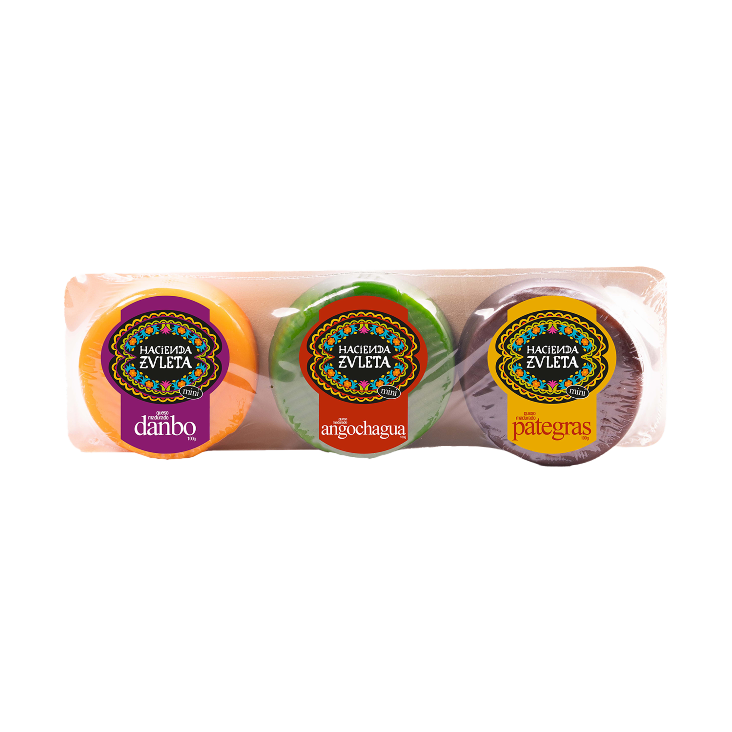 Mix De Quesos Madurados Mini Danbo – Angochagua – Pategras HACIENDA ZULETA 300 G