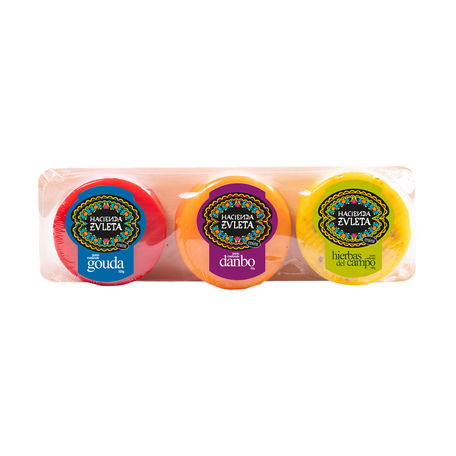 Mix De Quesos Madurados Mini Gouda – Danbo – Hierbas Del Campo HACIENDA ZULETA 300 G