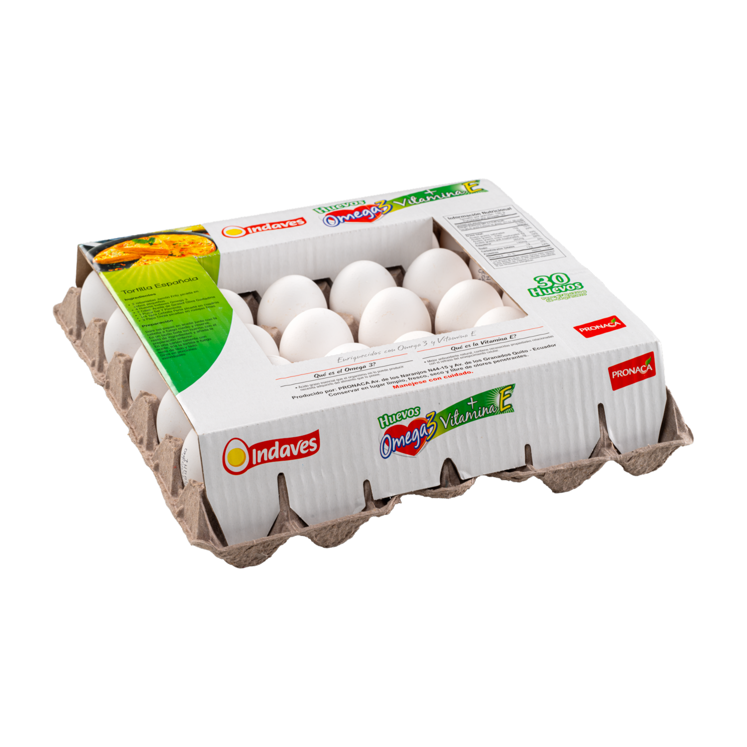 Huevos Blancos Omega 3 + Vitamina E INDAVES X 30 Uds