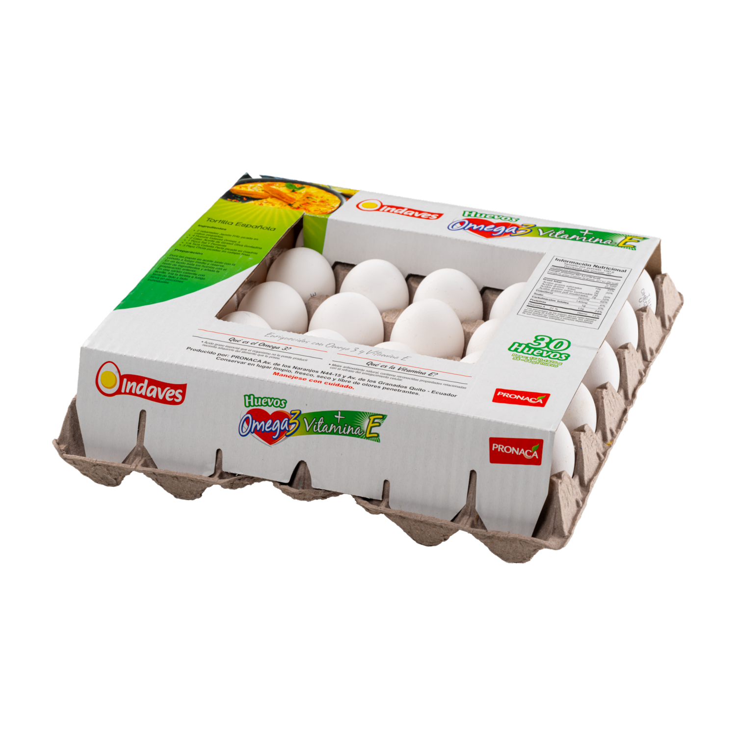 Huevos Blancos Omega 3 + Vitamina E INDAVES X 30 Uds