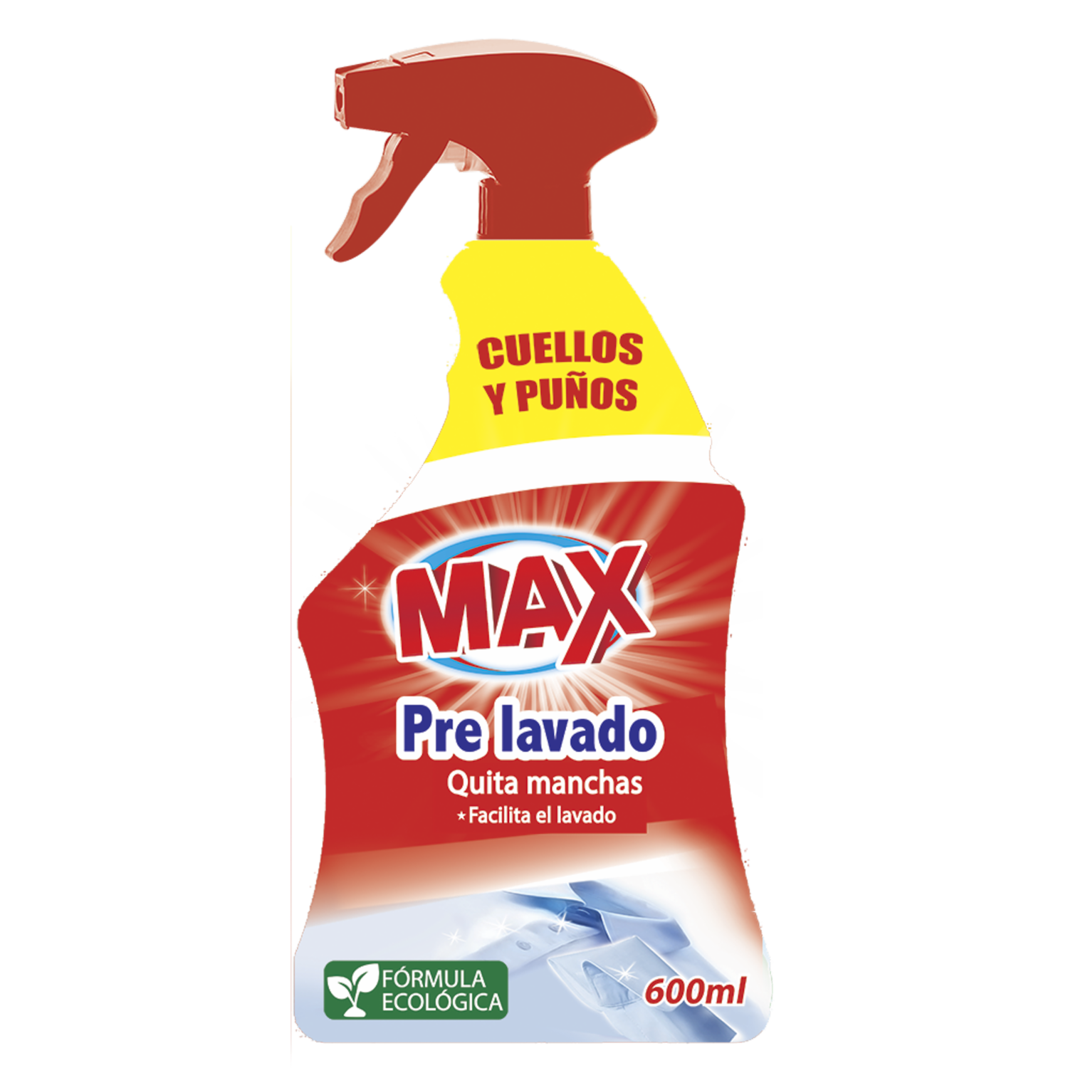 Pre Lavado Para Ropa Cuellos Y Puños Quita Manchas MAX Spray 600 Ml