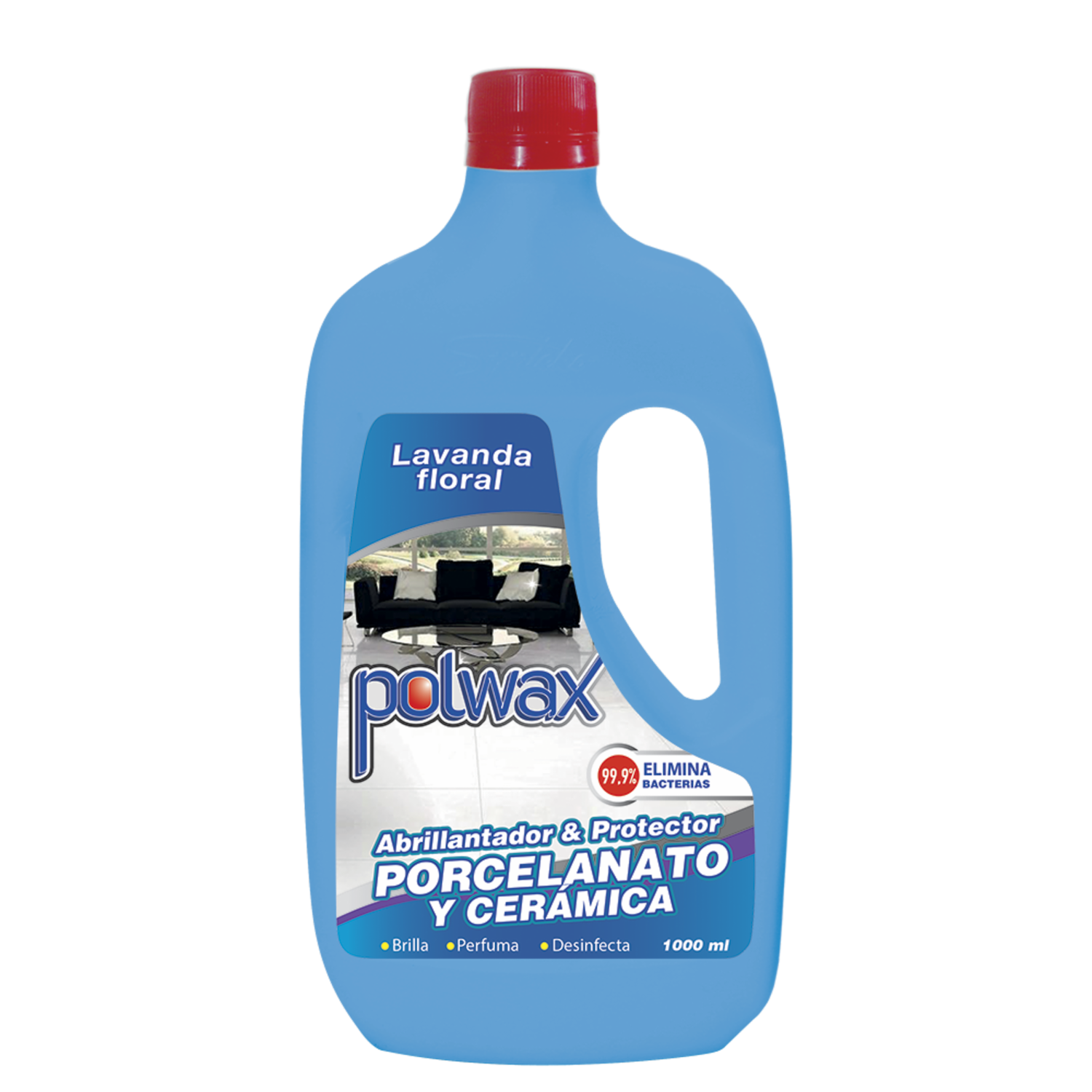 Abrillantador De Pisos Porcelanato Y Cerámica Aroma Lavanda Floral POLWAX 1000 Ml