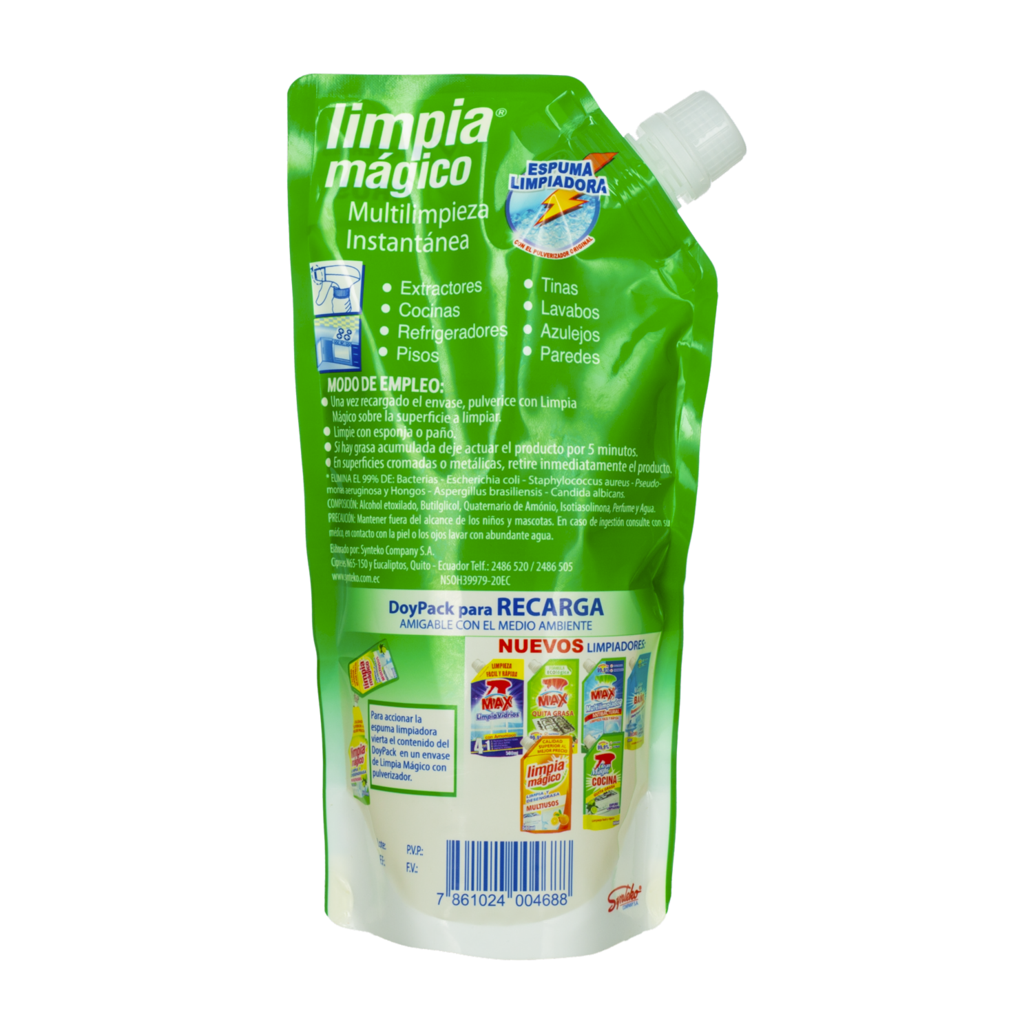 Limpiador Aroma A Limón Doy Pack LIMPIA MÁGICO 500 Ml