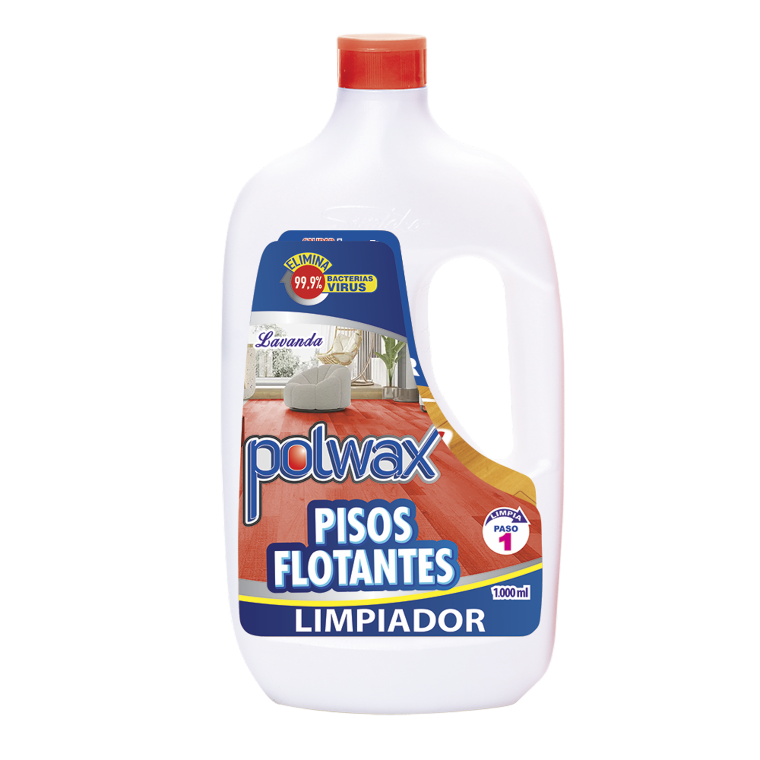 Limpiador De Pisos Flotantes Paso 1 Aroma Lavanda POLWAX 1000 Ml