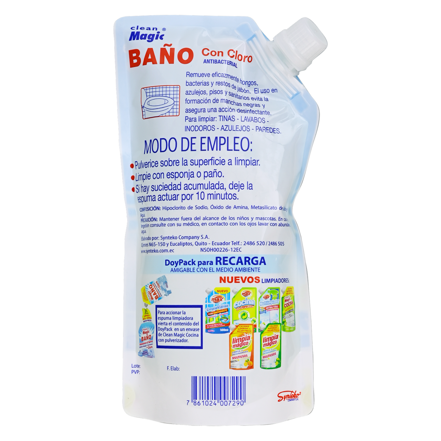 Limpiador De Baño CLEAN MAGIC Doypack 500 Ml