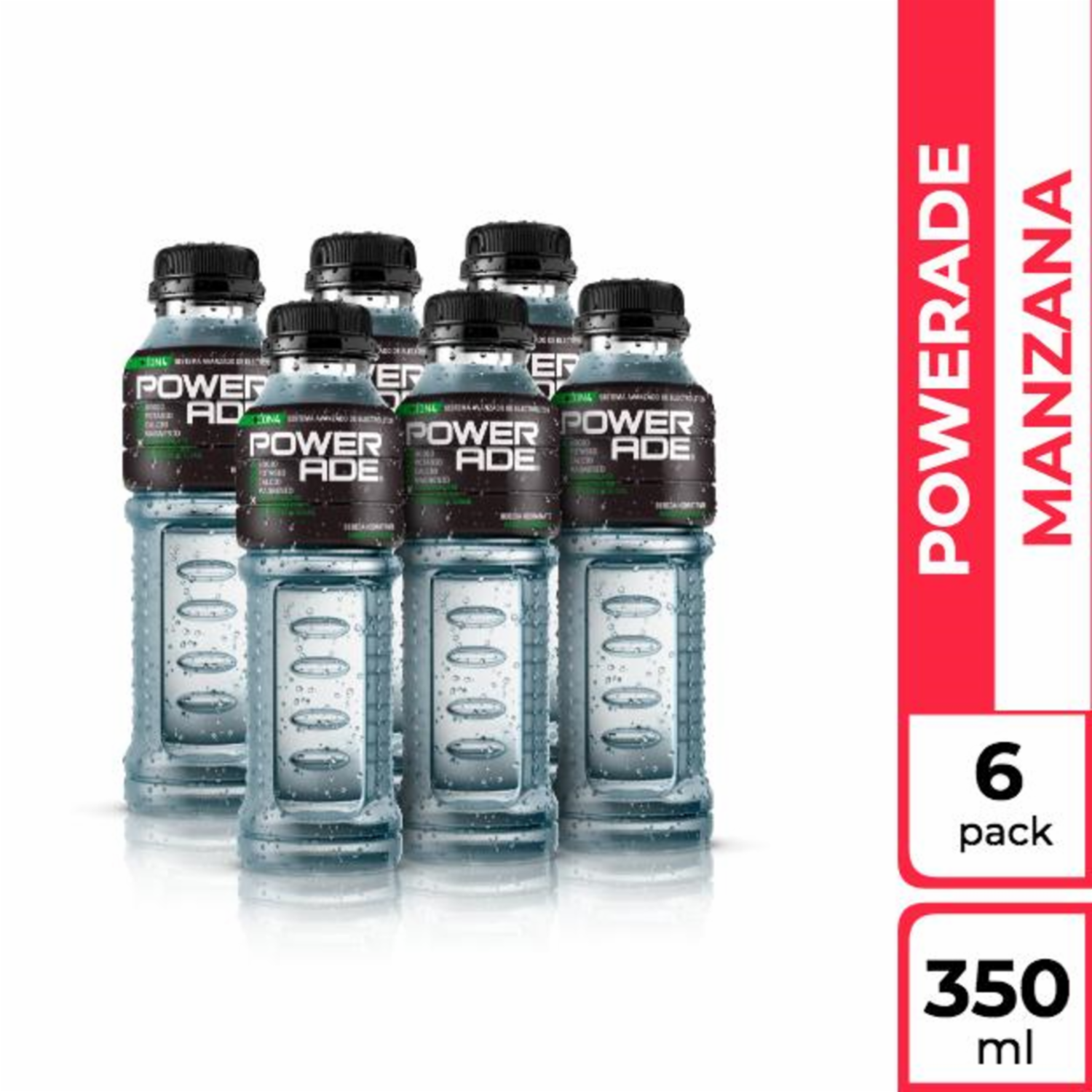 Bebida Isotónica sabor Manzana Clear POWERADE 6 X 350 ml