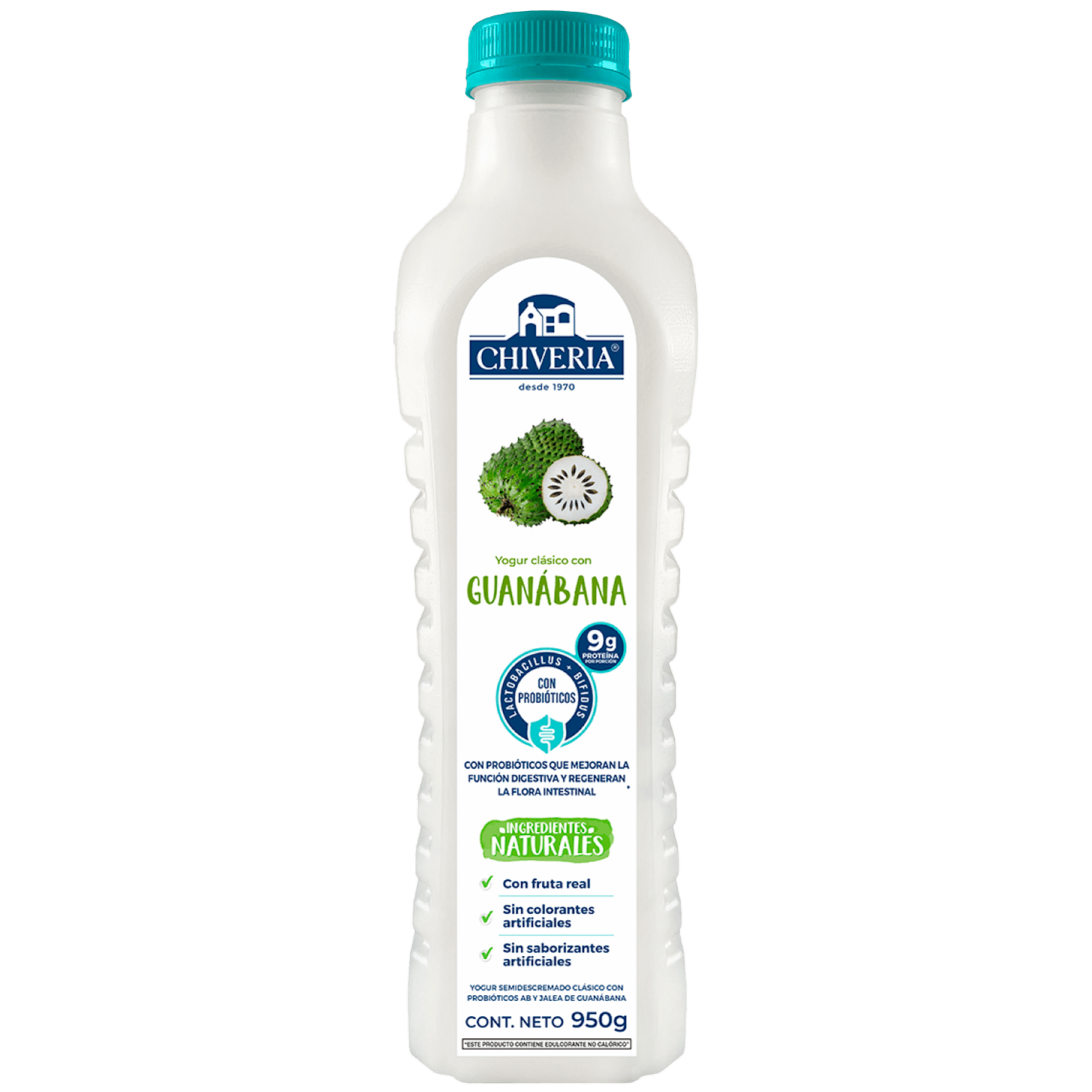 Yogur Semidescremado Con Pulpa De Guanábana CHIVERIA 950 G