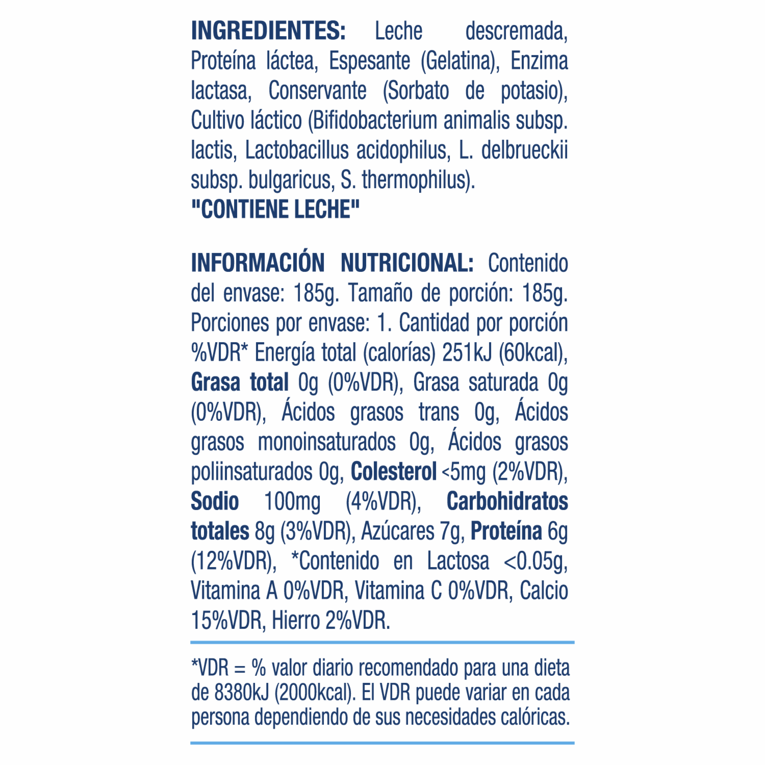 Yogur Descremado Dietético Sin Azúcar CHIVERIA 185 G