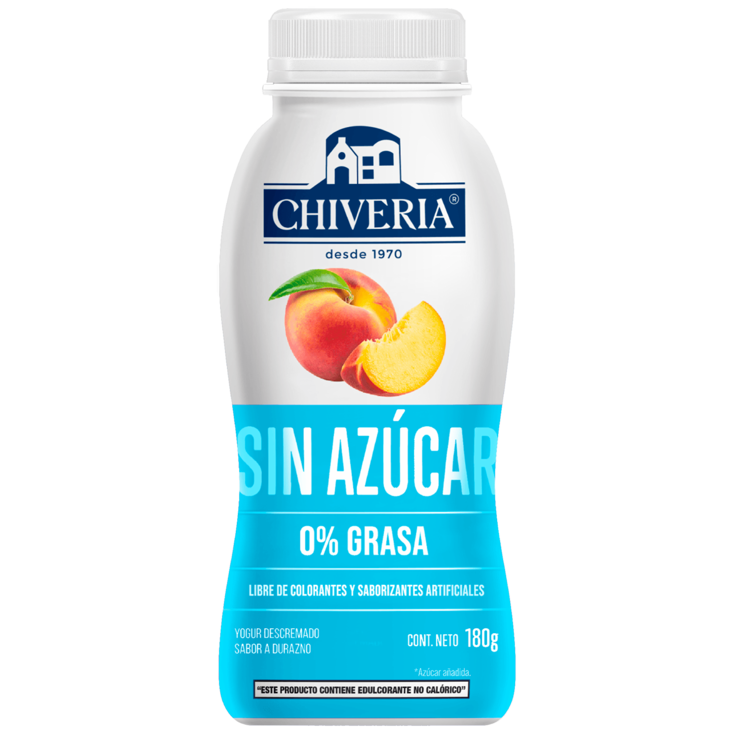 Yogur Descremado Sabor A Durazno 0% Grasa CHIVERIA 180 G