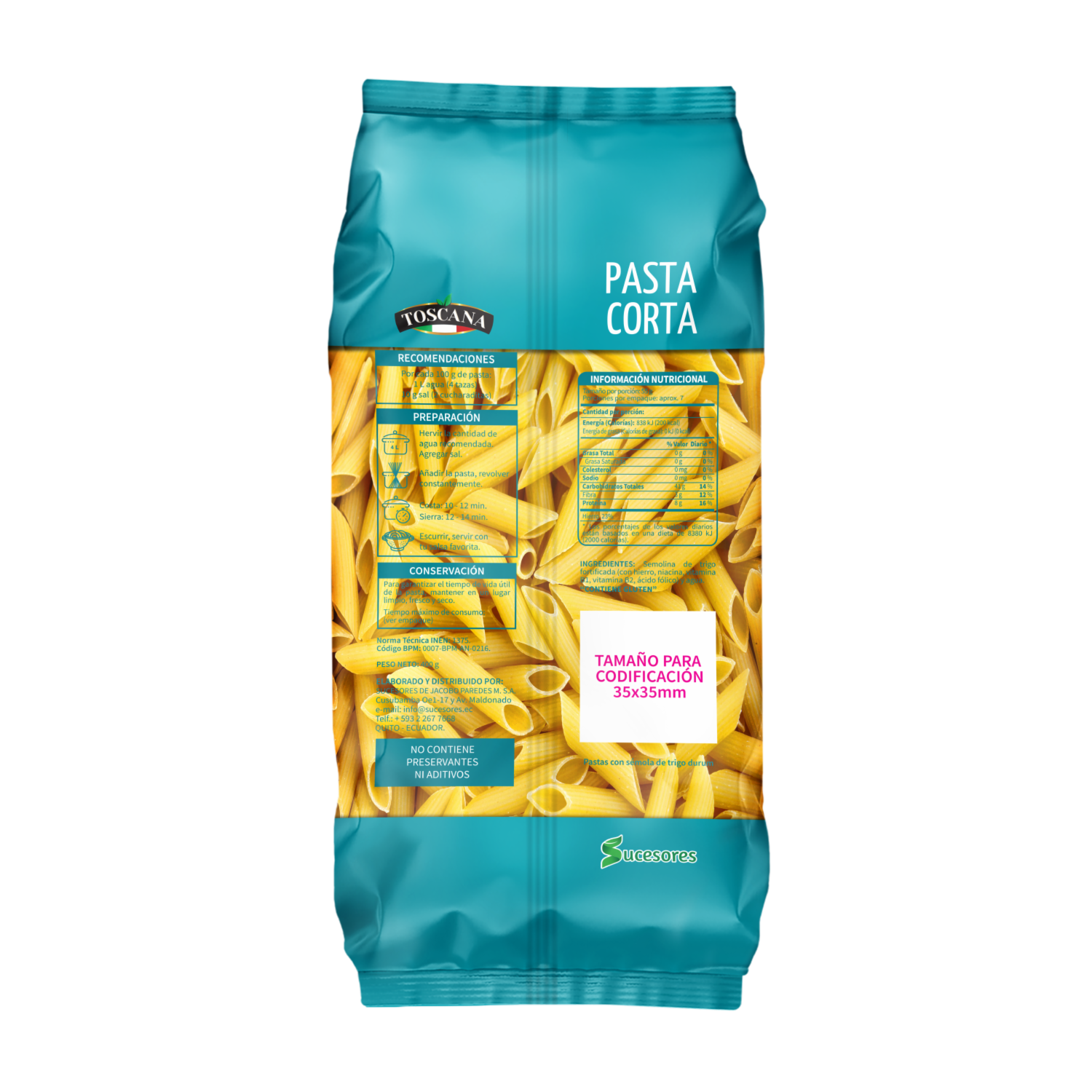 Fideo Pluma TOSCANA 400 G