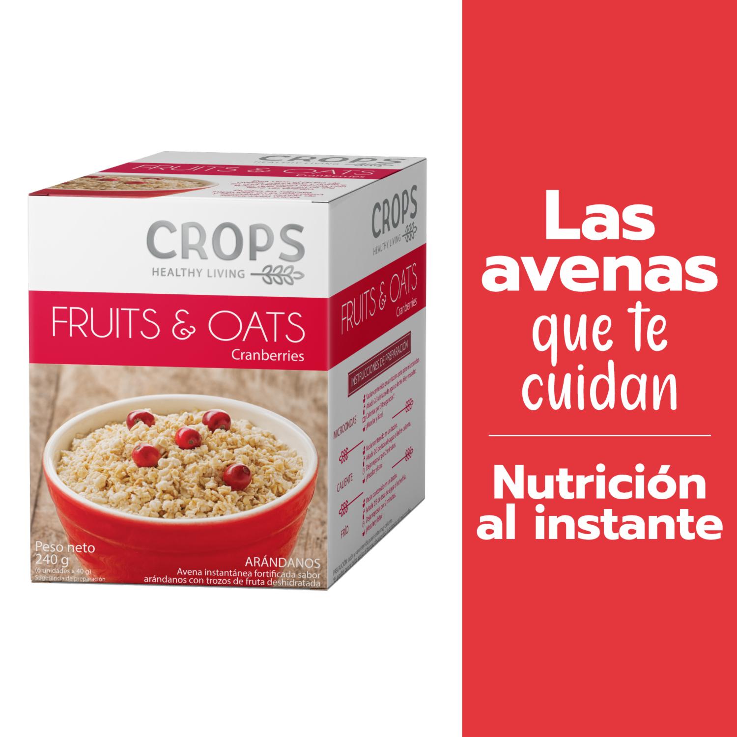 Avena Instantánea De Arándano CROPS 240 G