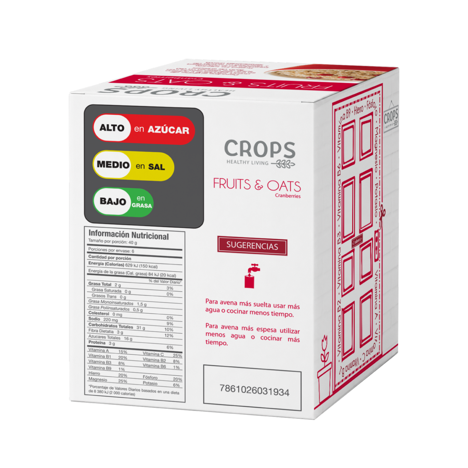 Avena Instantánea De Arándano CROPS 240 G