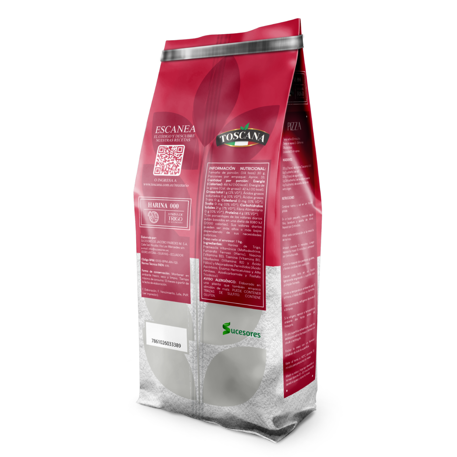 Harina De Trigo Fortificada TOSCANA 1 K G