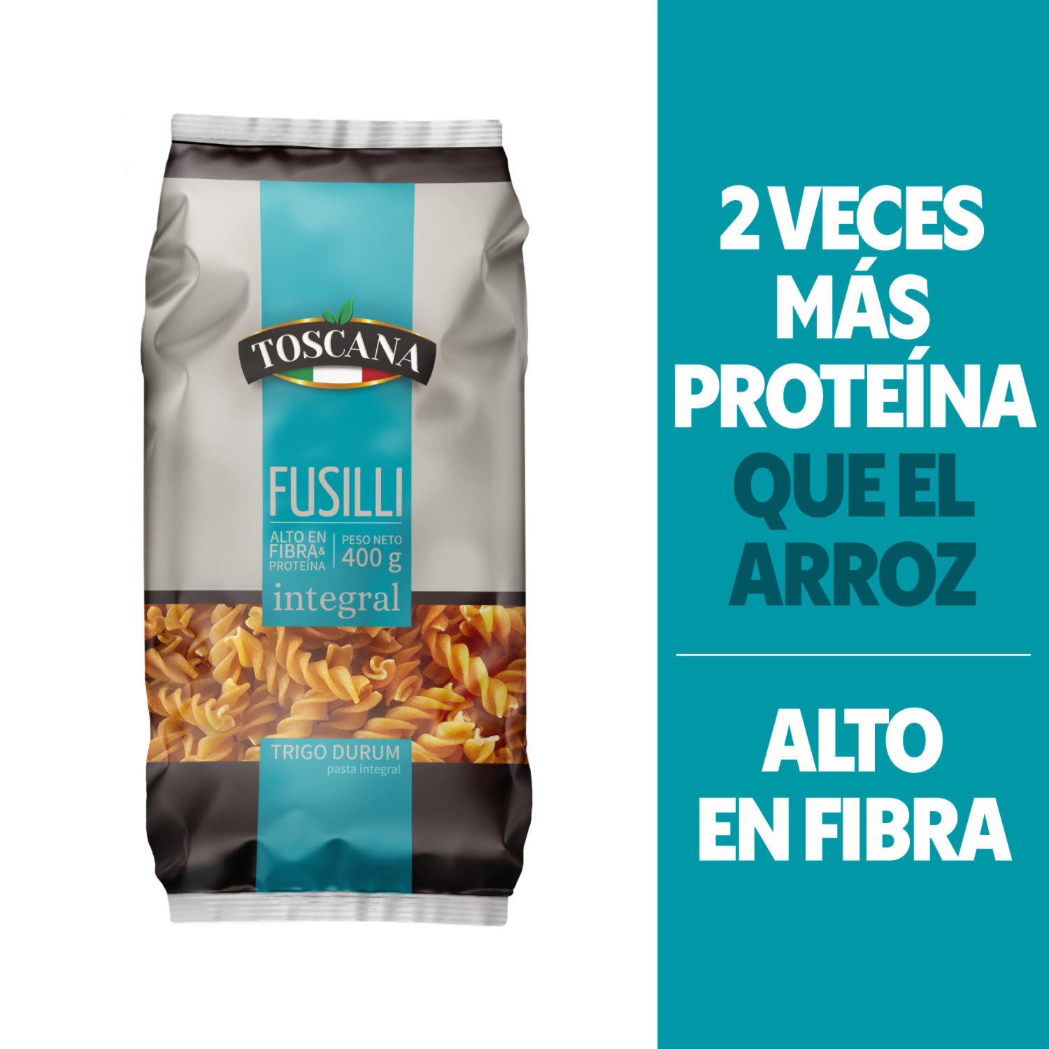 Fideo Integral Fusilli TOSCANA 400 G